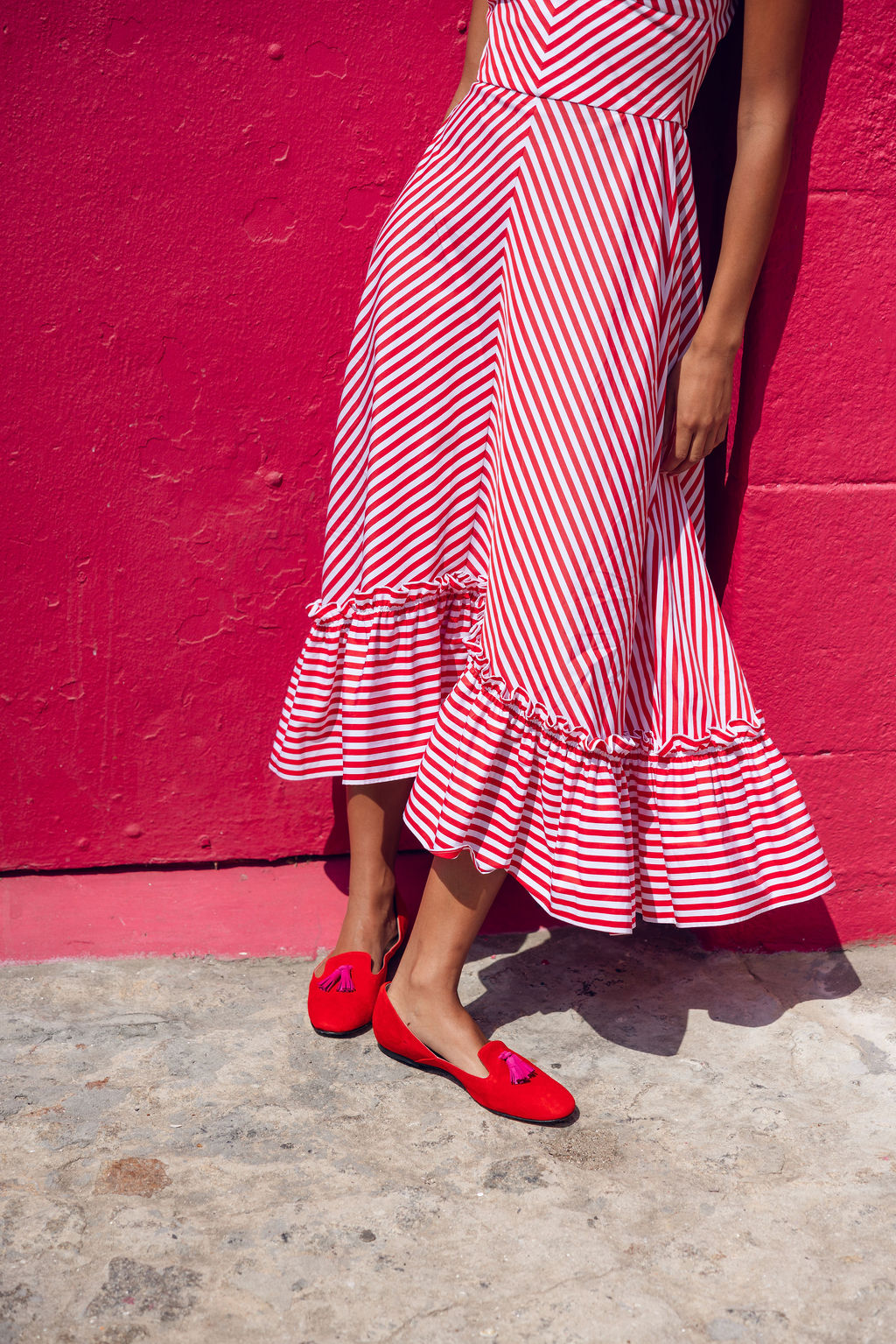Blood-Hot Pink Summer Tasselloafer