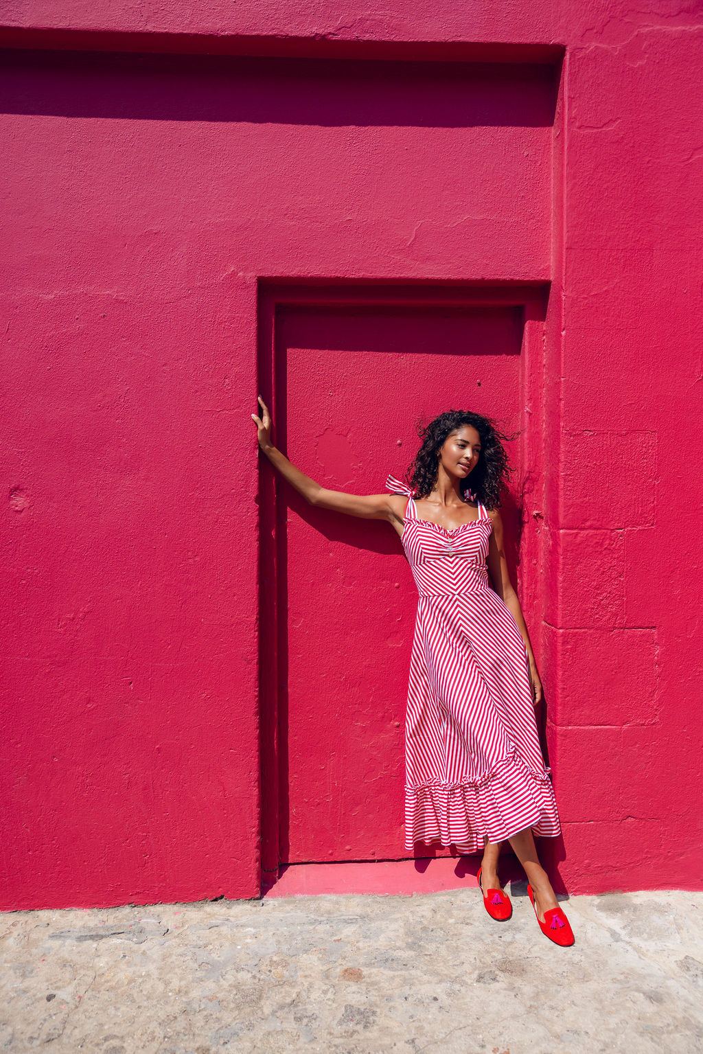 Blood-Hot Pink Summer Tasselloafer