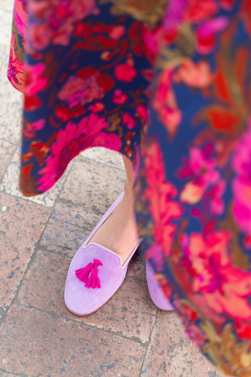 Bouganville-Pig Rose-Hot Pink Tasselloafer Klassik