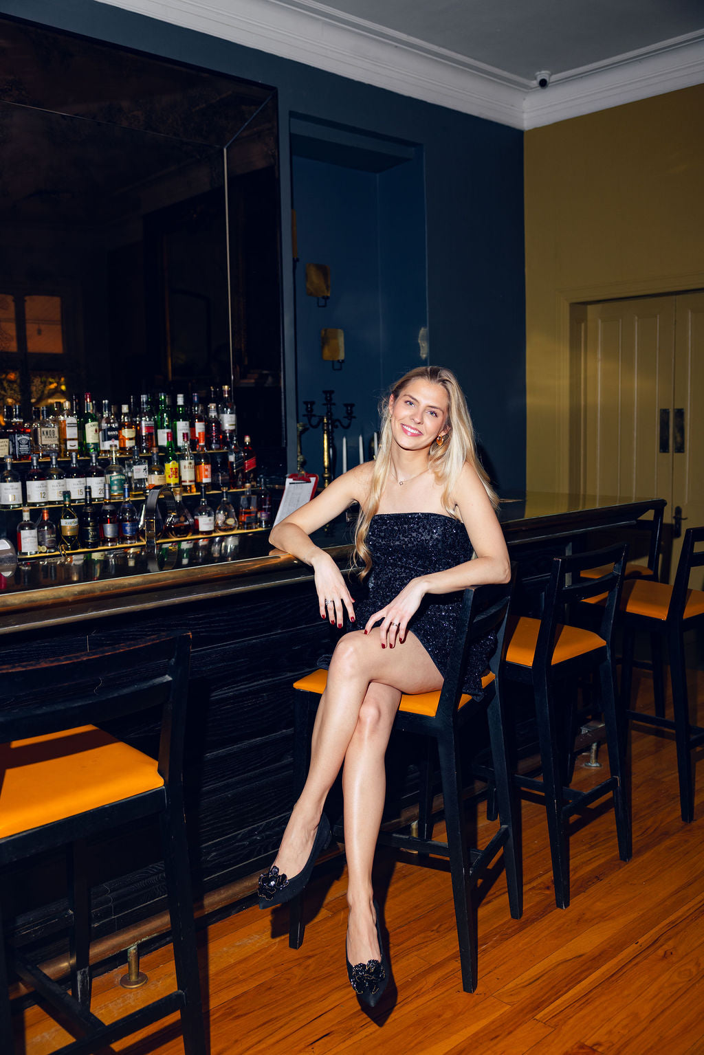 Nero Glitzer Fiore Pointy