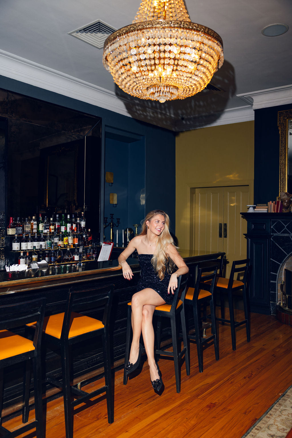 Nero Glitzer Fiore Pointy