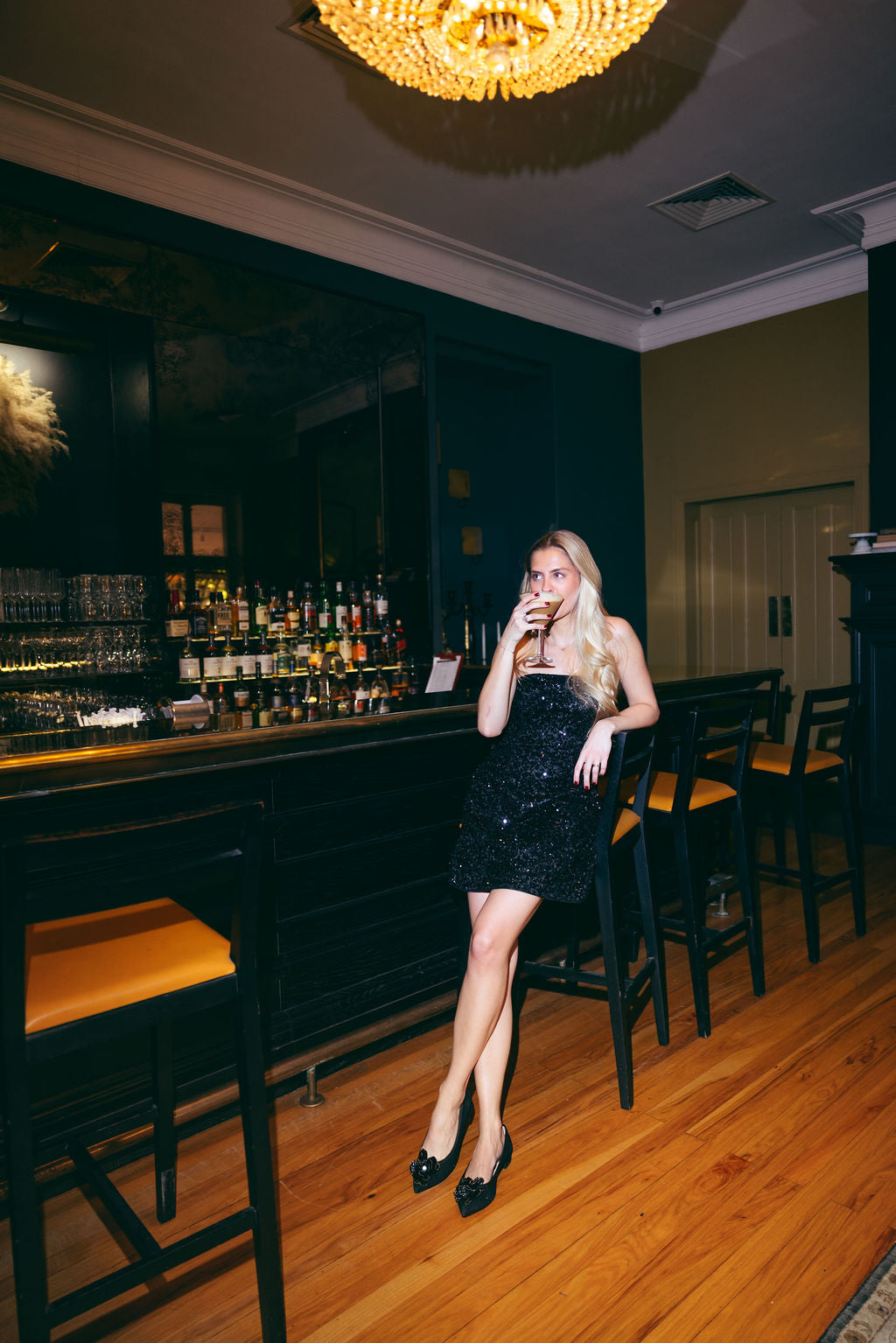 Nero Glitzer Fiore Pointy