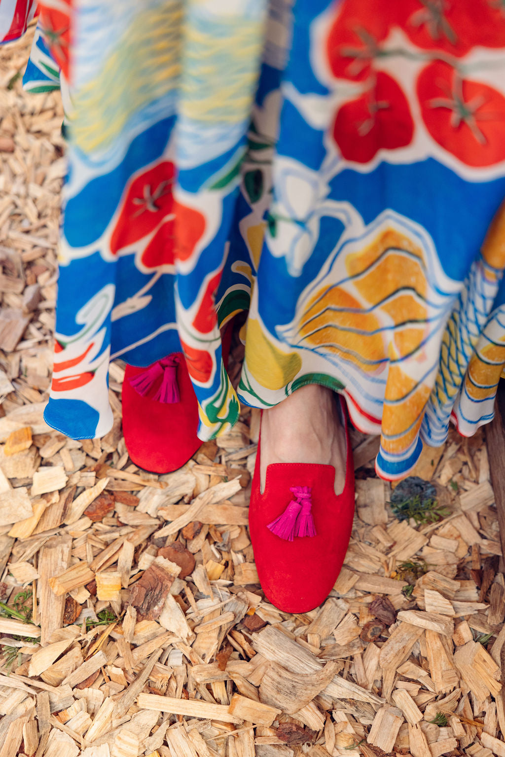 Blood-Hot Pink Summer Tasselloafer