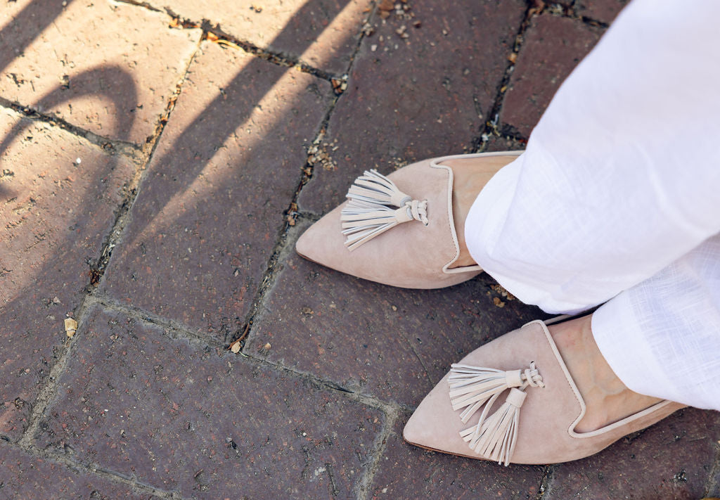 Sac-Peach Tasselloafer Pointy (langer Tassel)