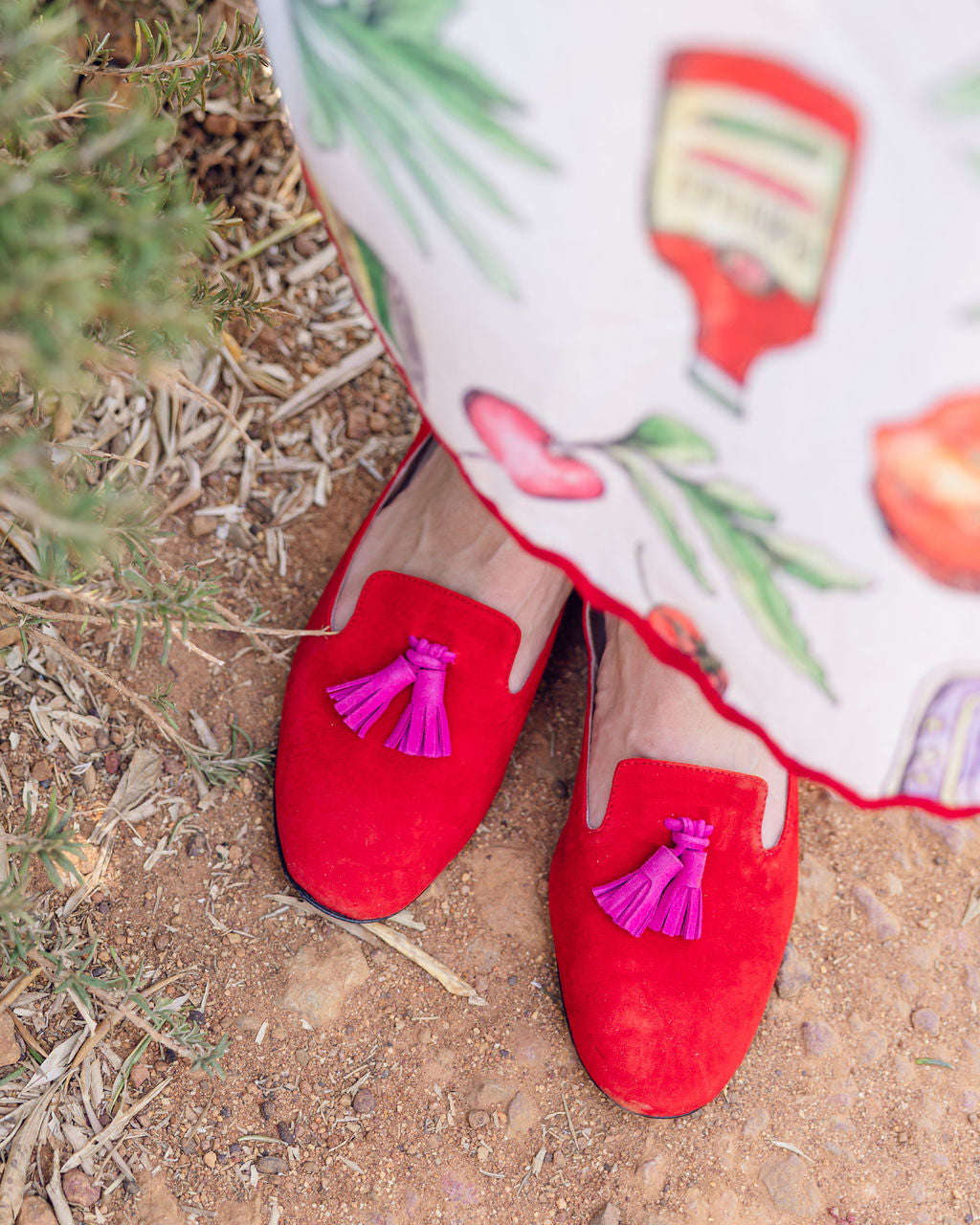 Blood-Hot Pink Summer Tasselloafer