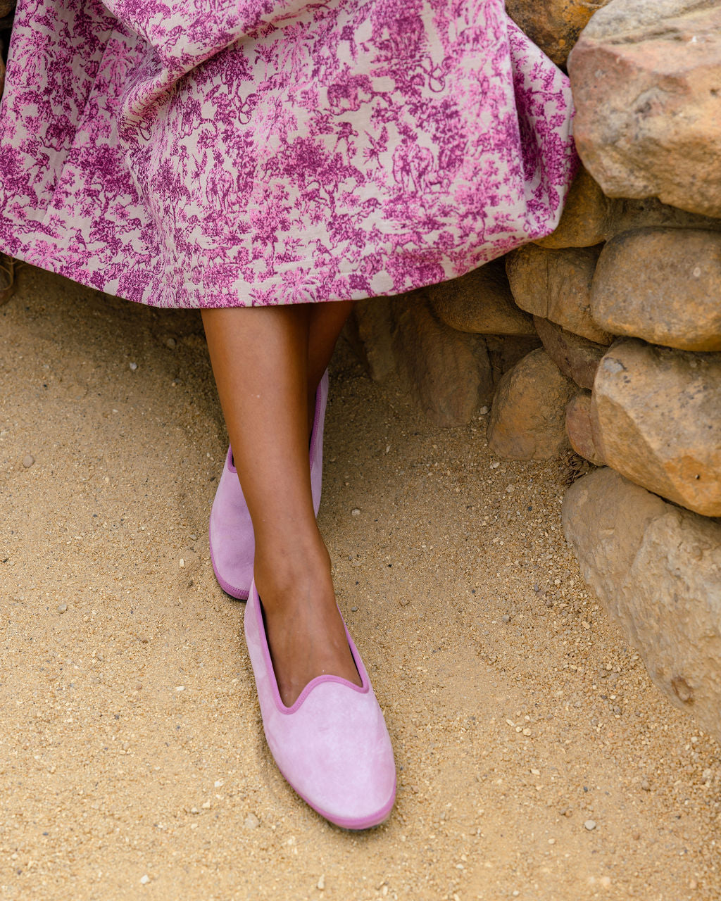 Rosa-Ortensia Velours Furlane