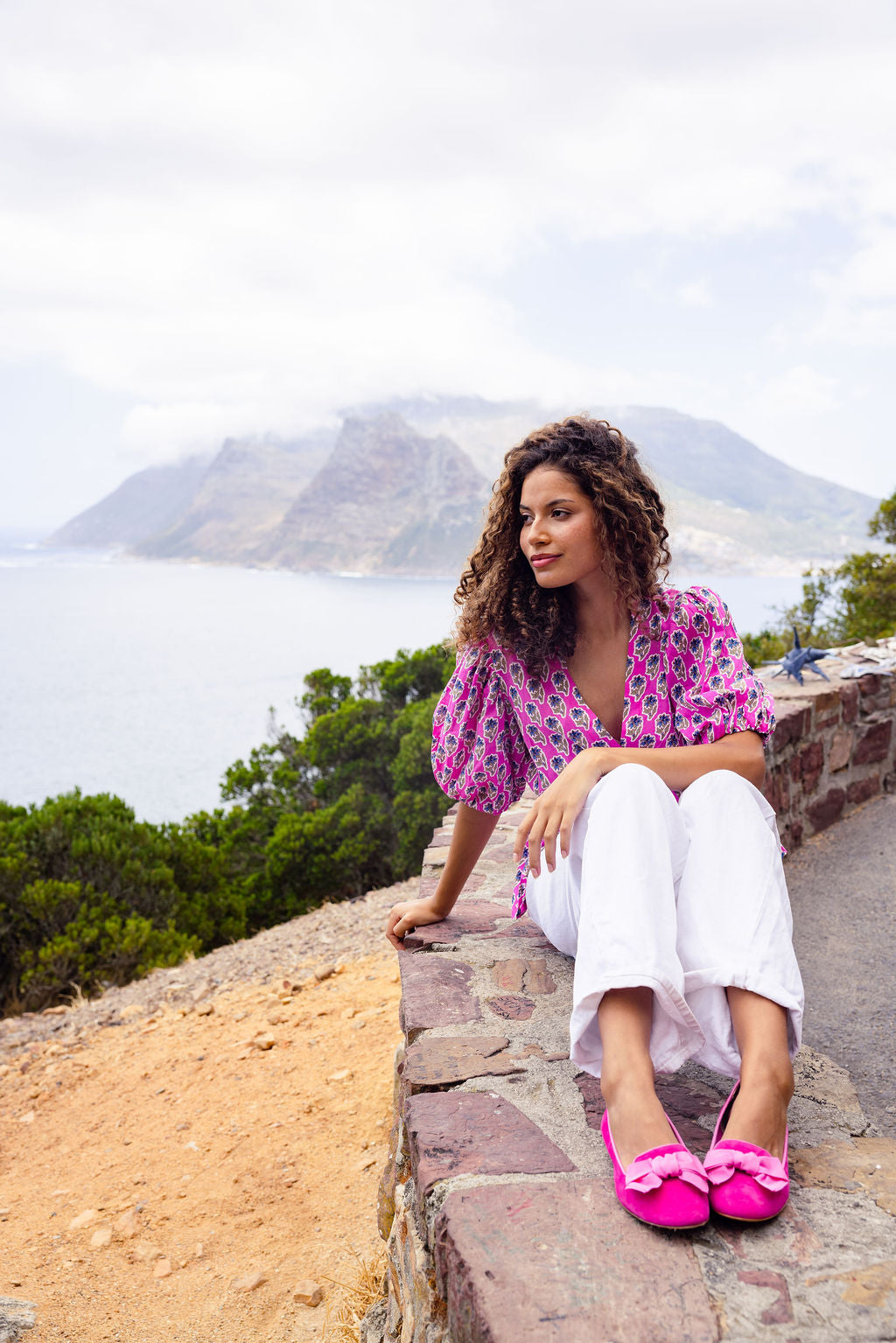 Hot Pink-Shocking Schleifenloafer