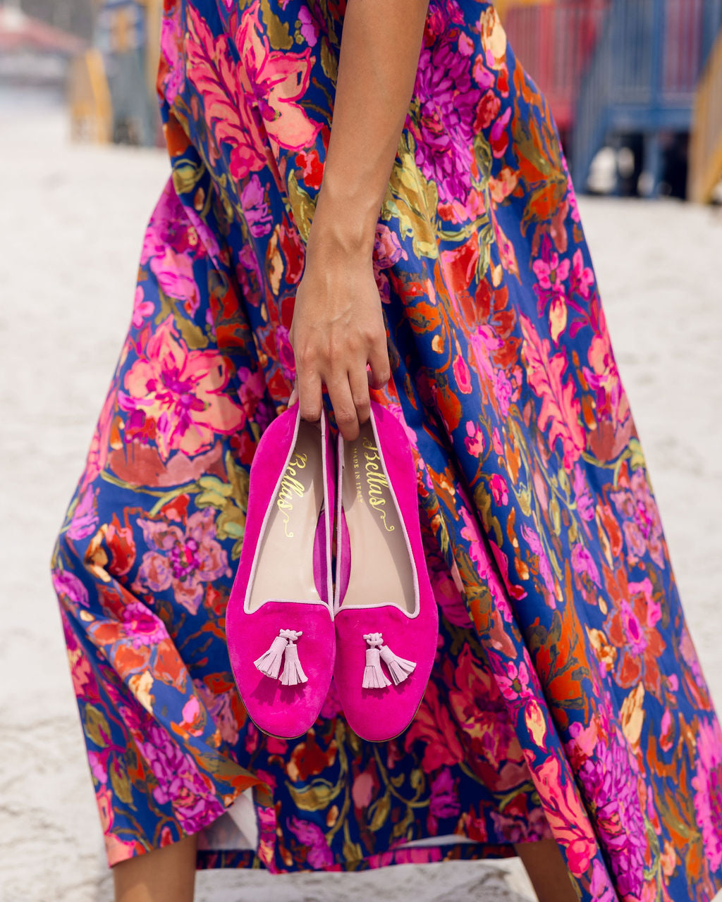 Hot Pink-Pig Rose Tasselloafer Klassik