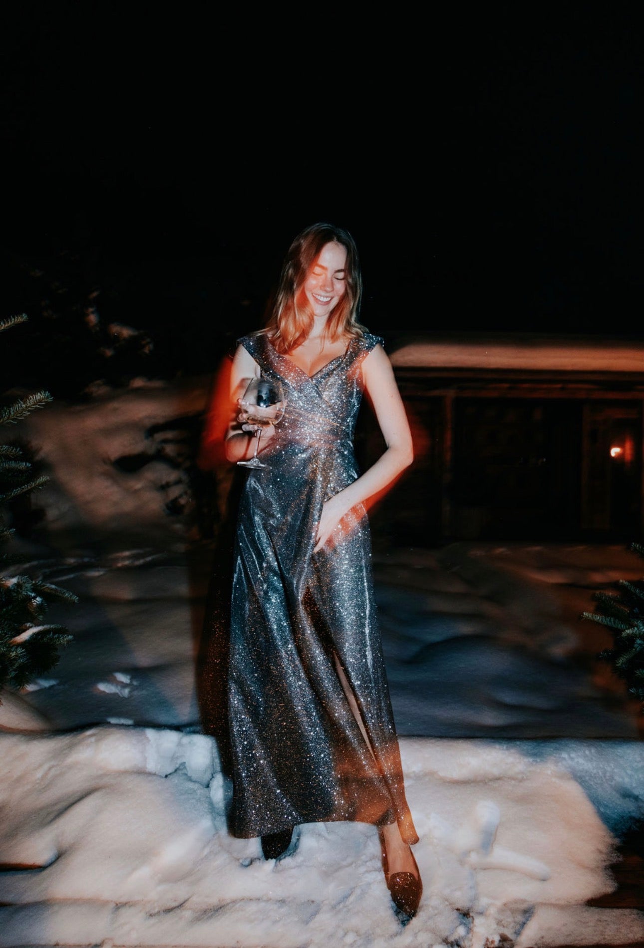 Ferro Fumo Glitter Pointy Loafer