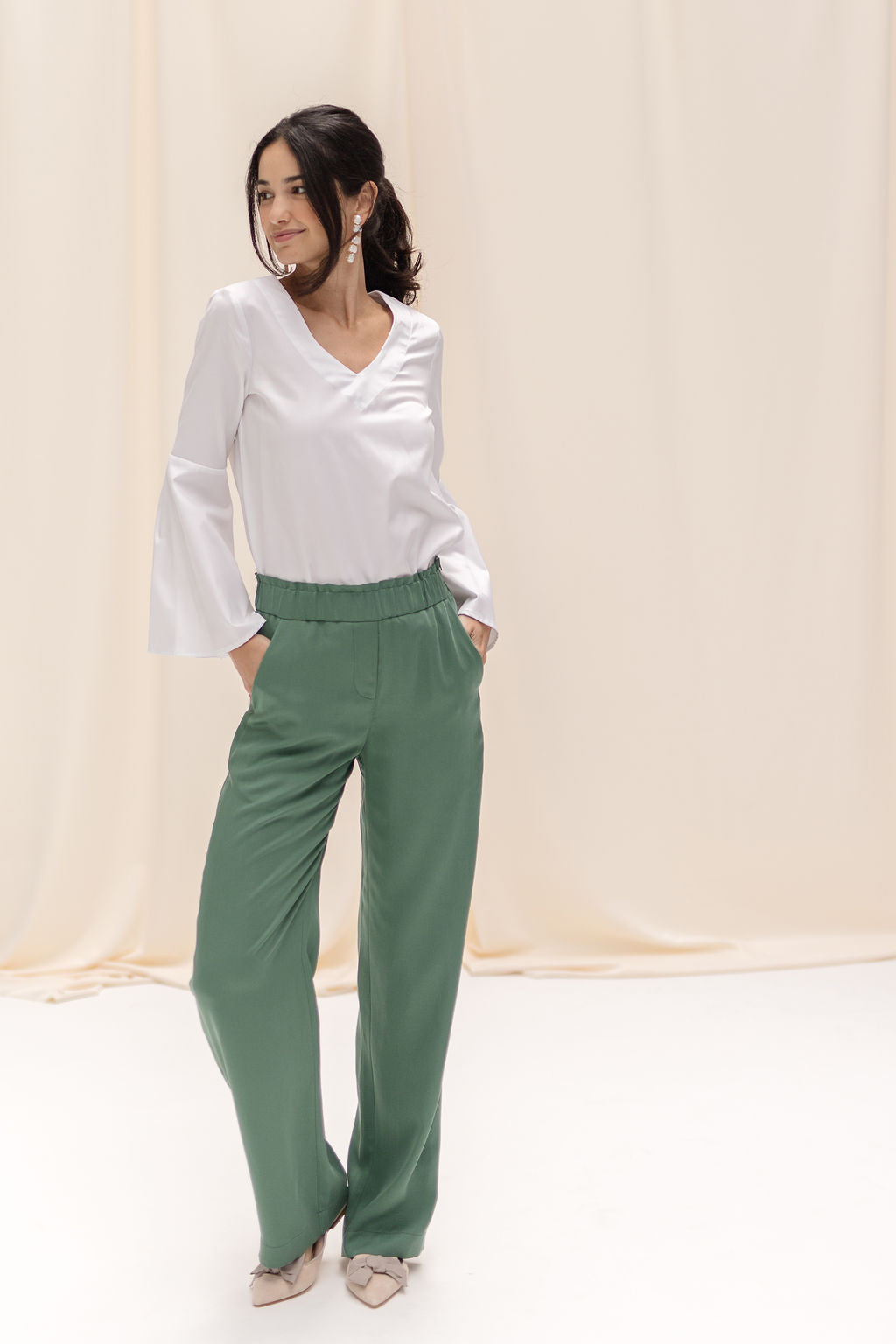 Fondotinta-Cenere Schleifenloafer Pointy