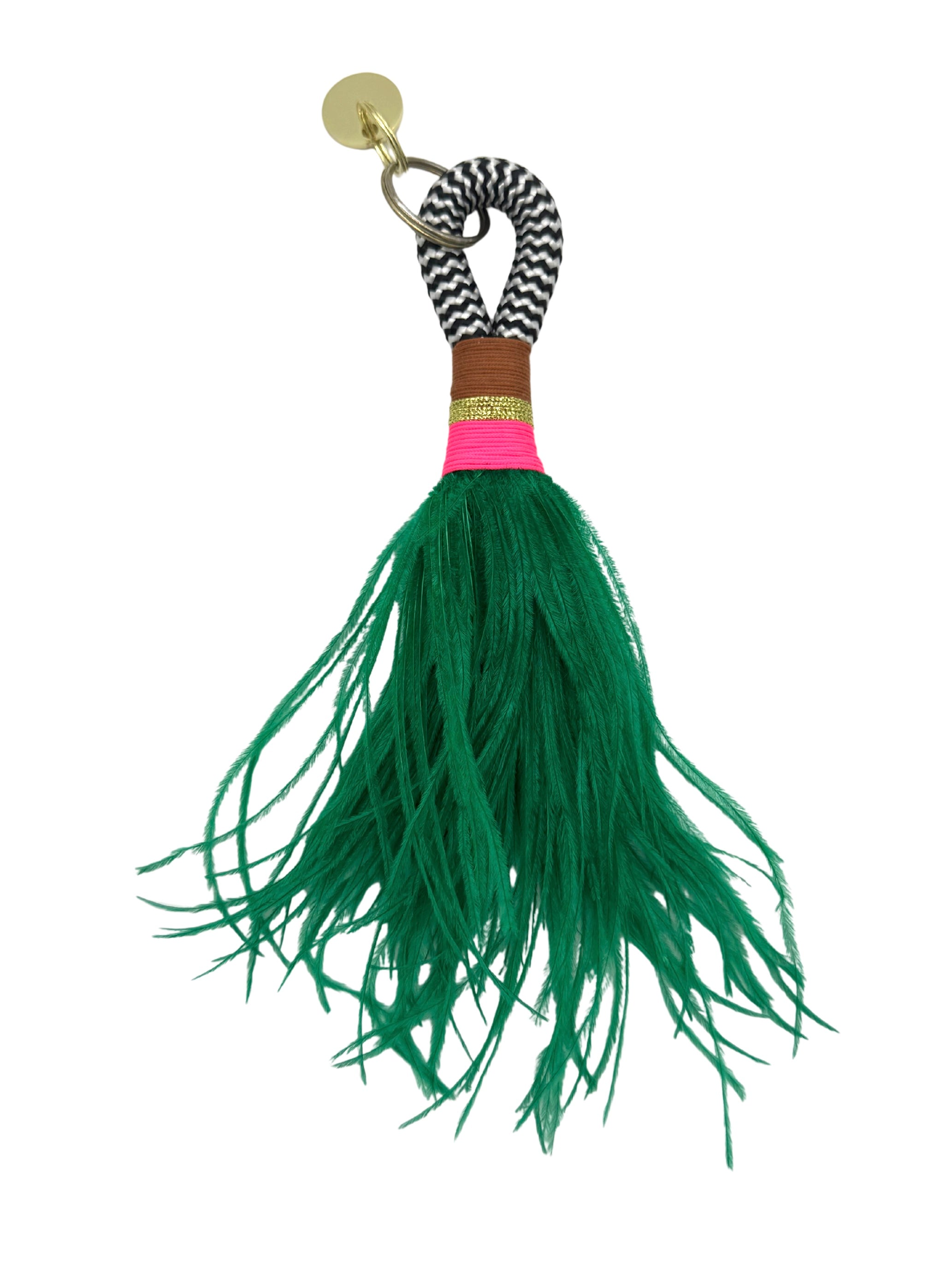 Mittelgrün Schlüsselanhänger Federn