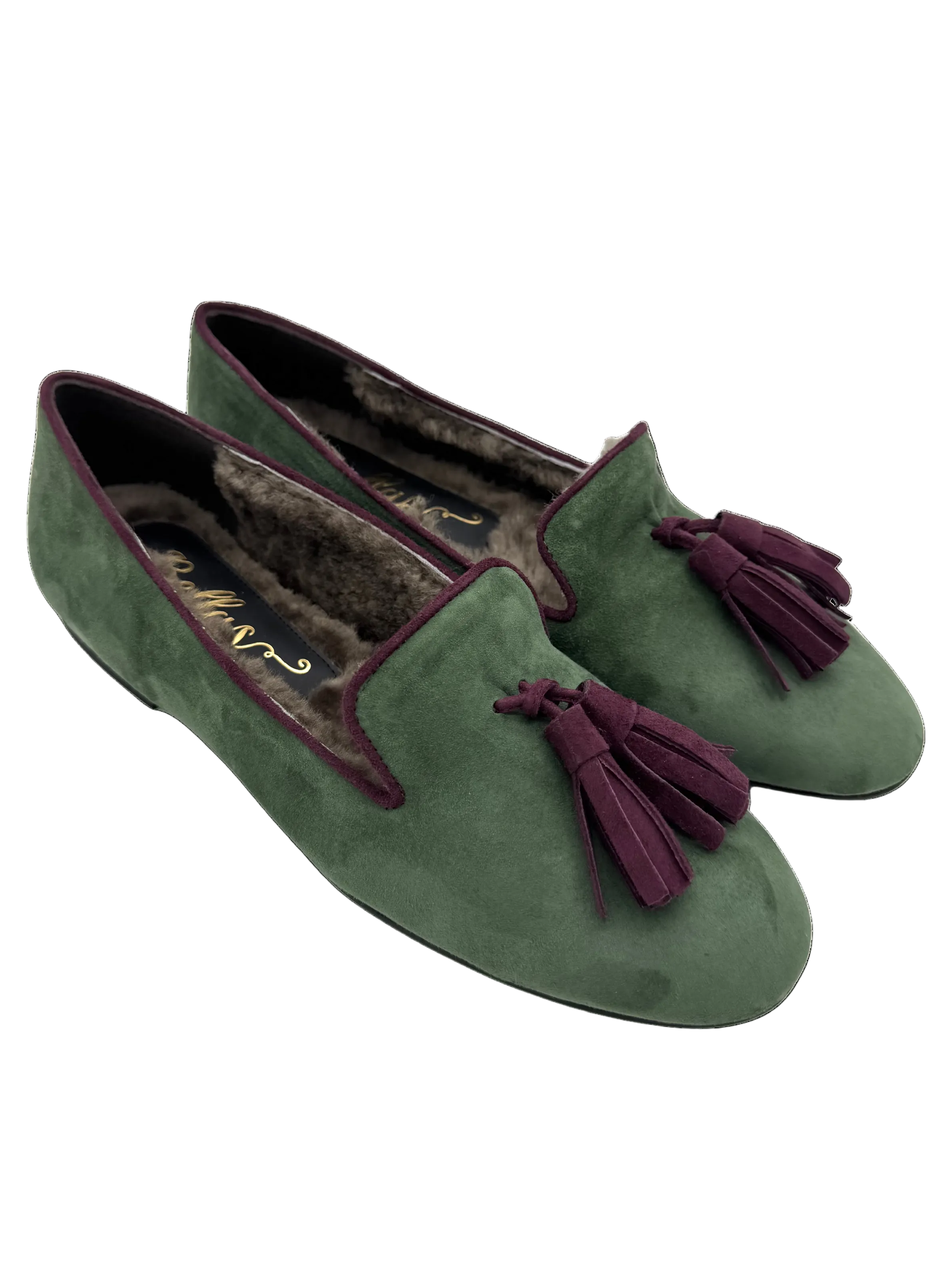 Verde-Bordo Tasselloafer gefüttert