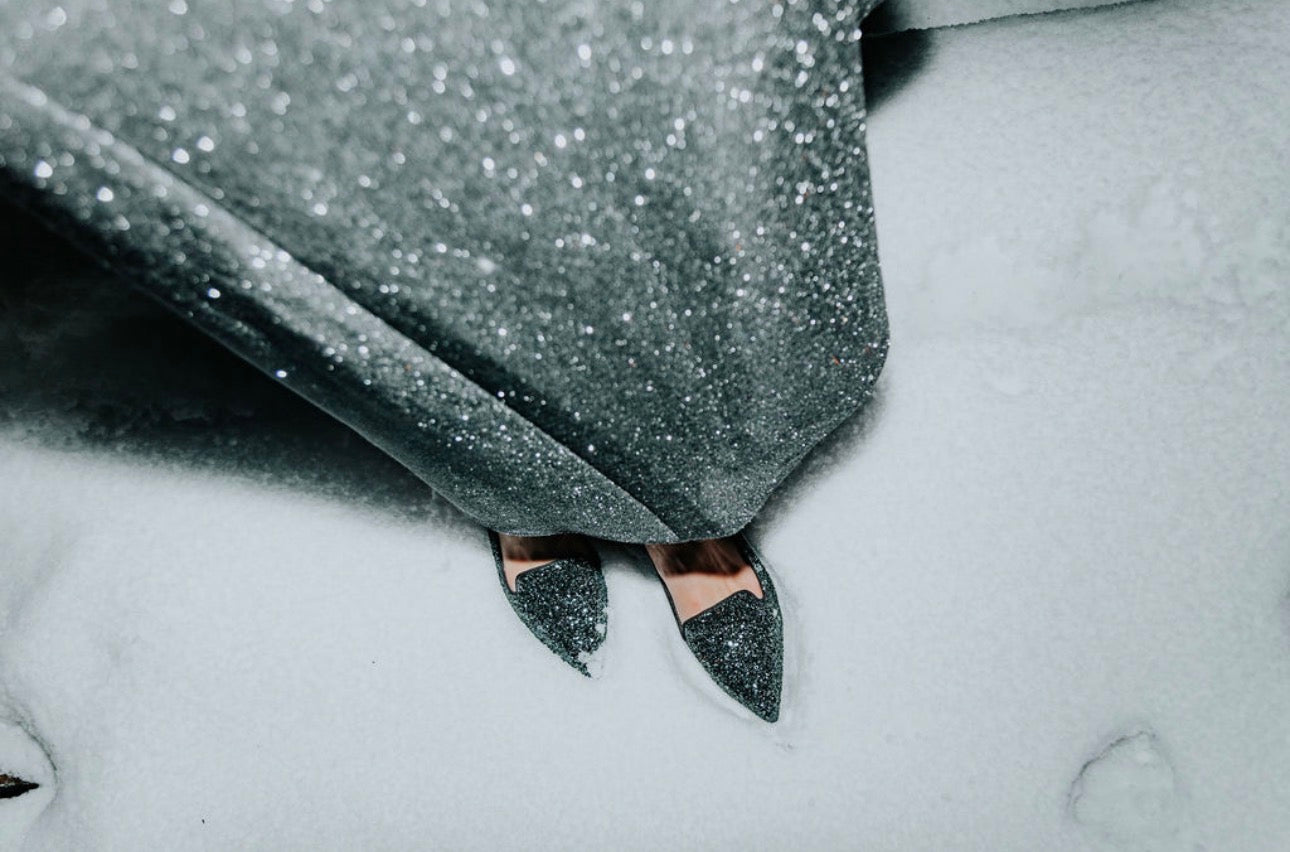 Ferro Fumo Glitter Pointy Loafer