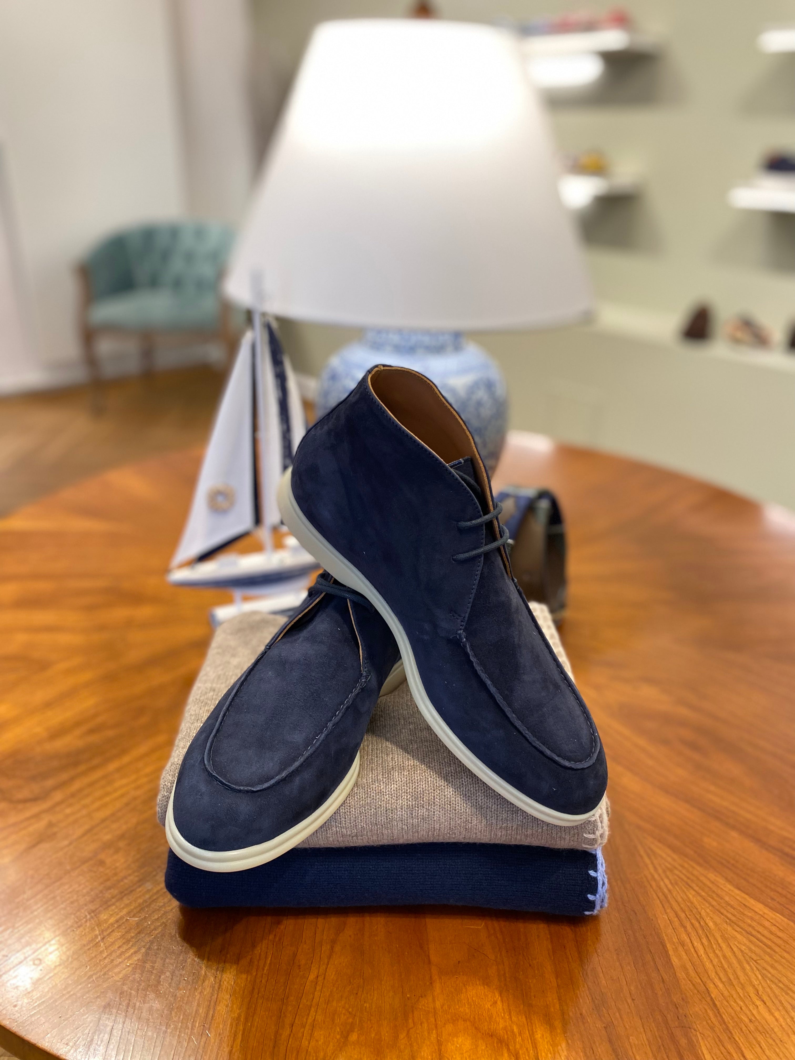 Herren Ankle Loafer Navy