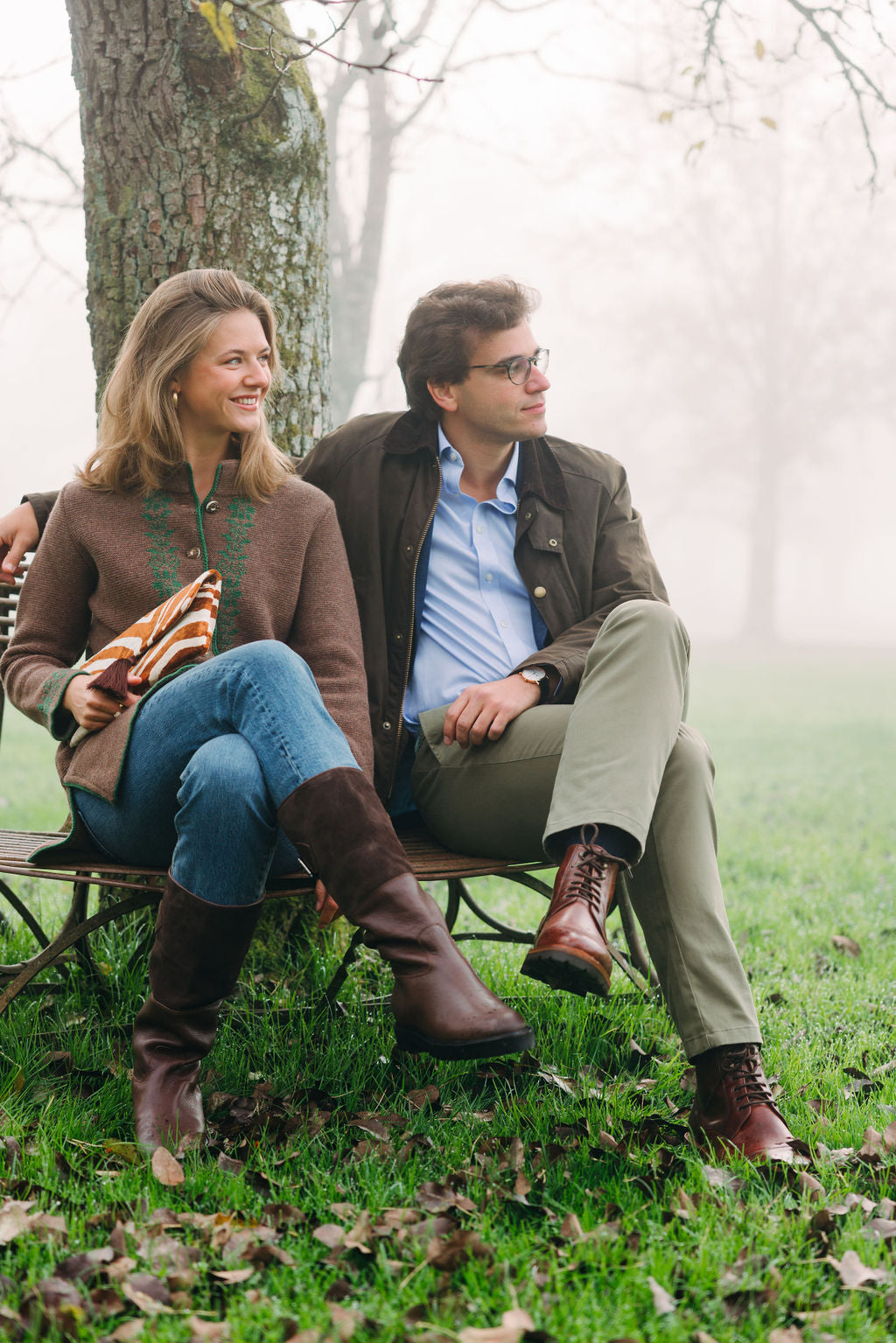 MEN lace-up boots Pull up Seahorse