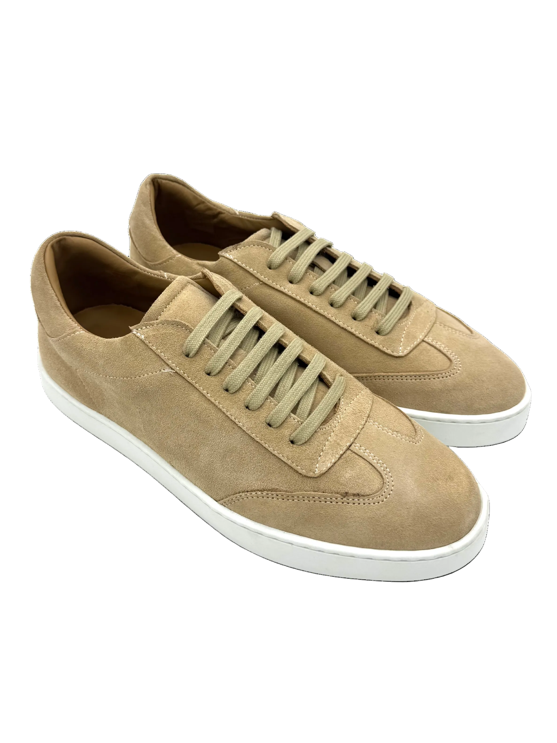 Beige Suede Sneaker Herren