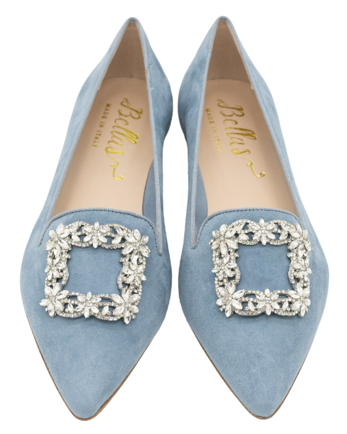 Artic Glitter Buckle Pointy Loafer