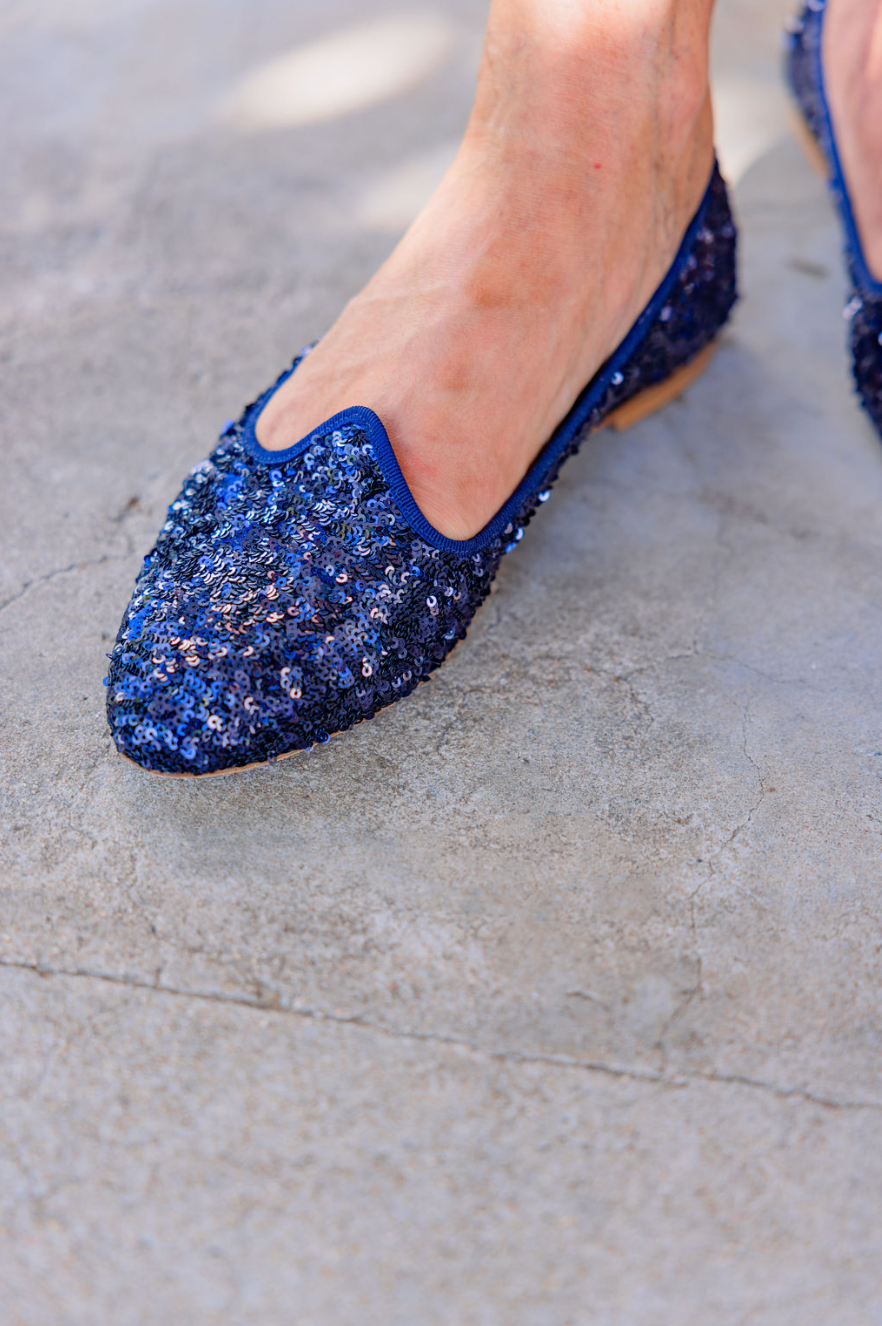 Ballerina Blu Pailletten