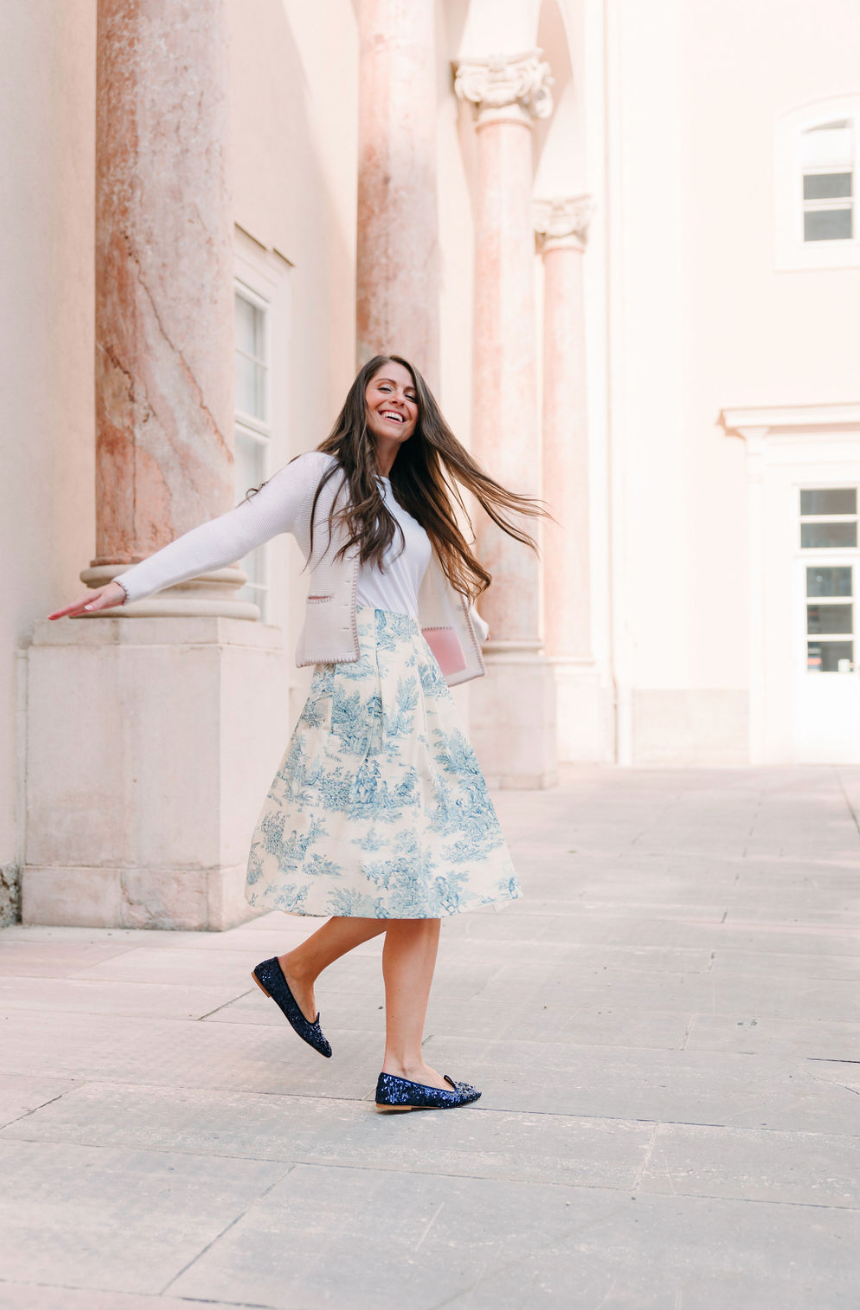 Blu Pailletten Ballerina