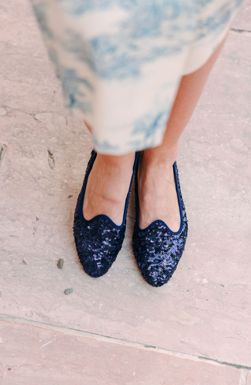 Blu Pailletten Ballerina