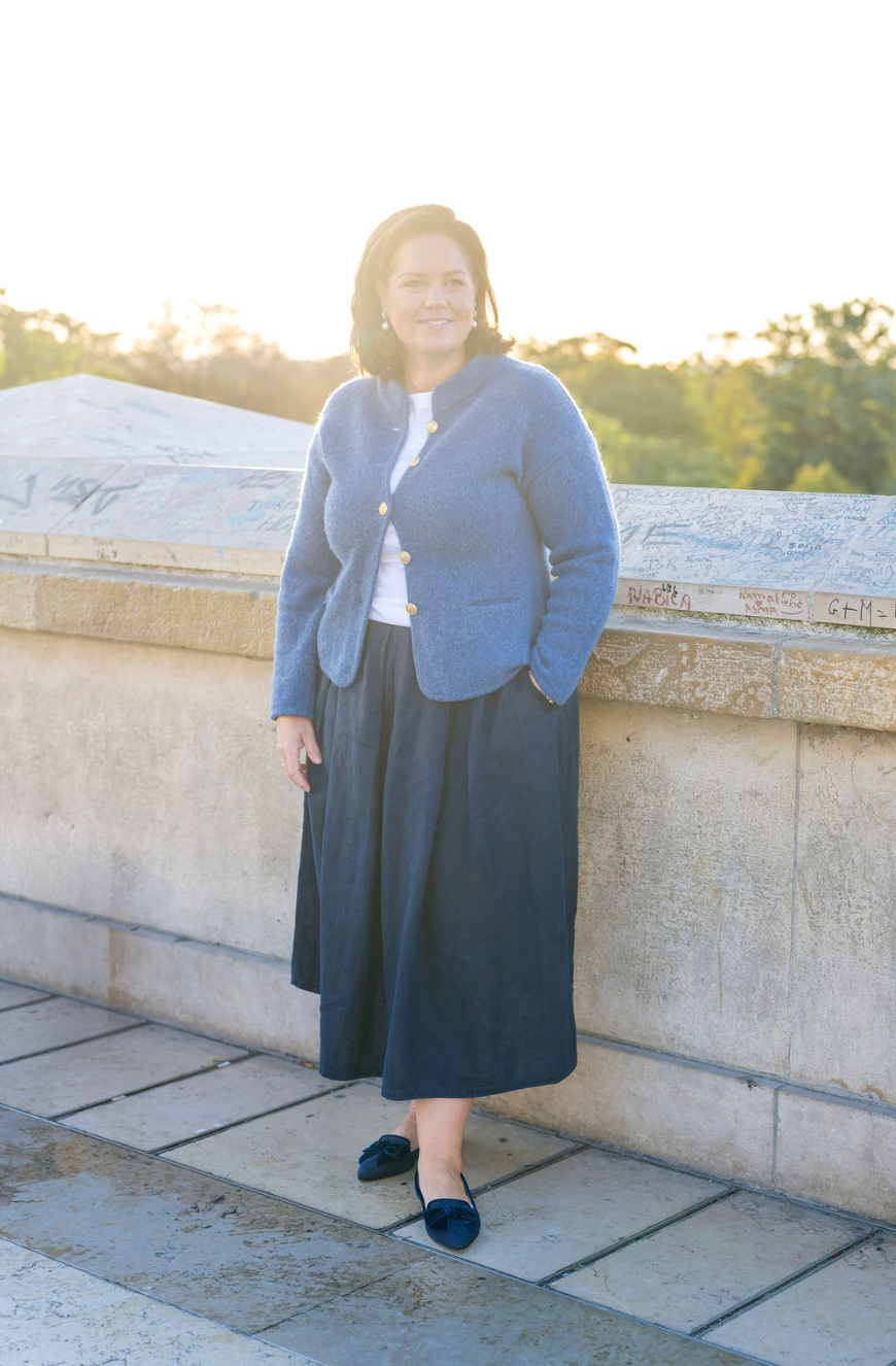 Blu Schleifenloafer Pointy