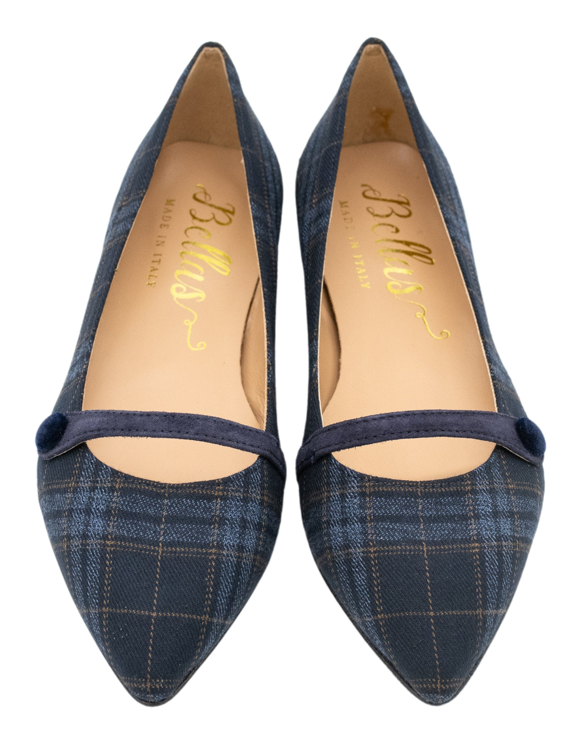 SHOOTINGSCHUH Blu-Marrone Karo Mary Jane Pointy 41