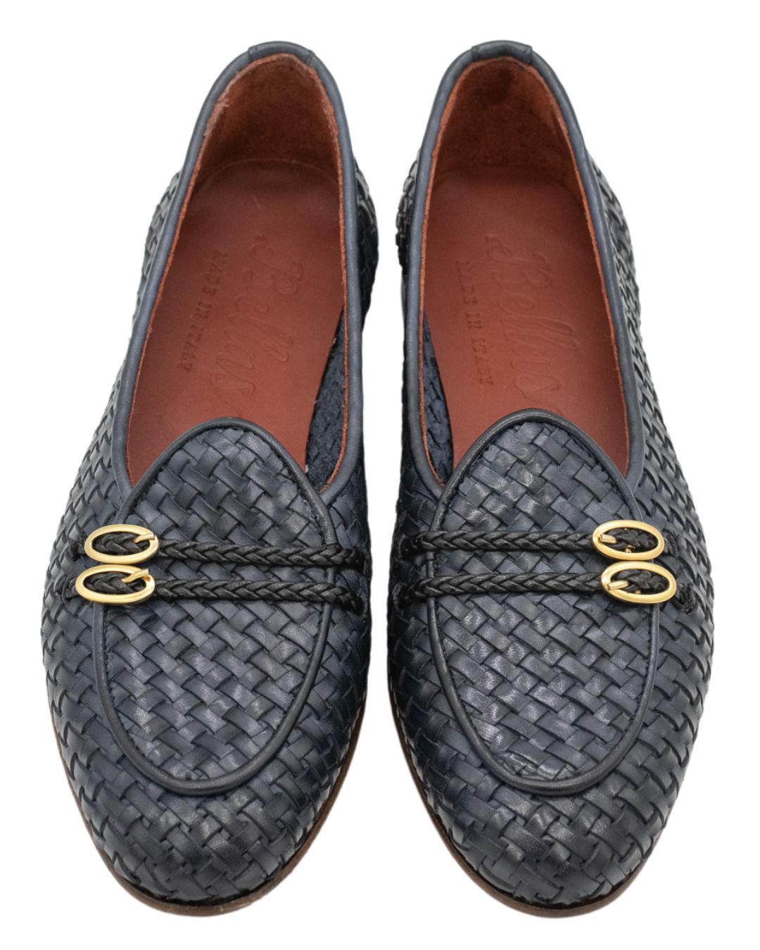 Blu Woven Buckle Loafer