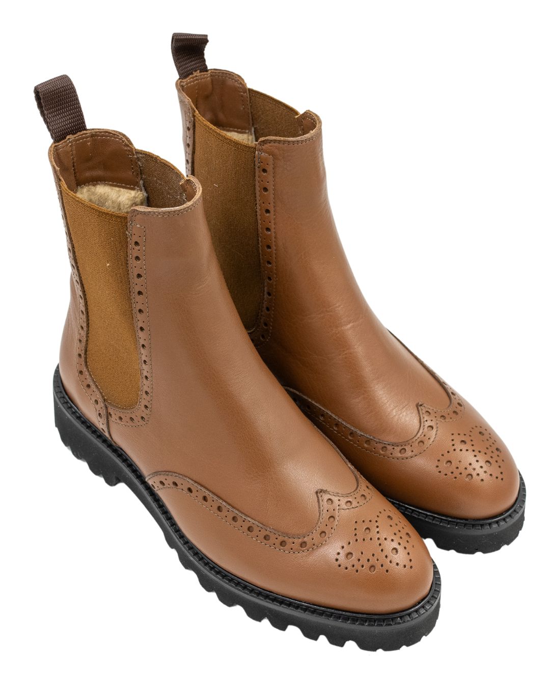 Caramello Budapester Stiefelette gefüttert