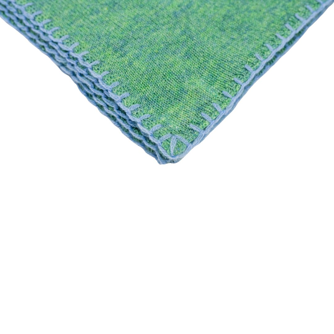 Cashmere scarf Neptune Green - Cerulean