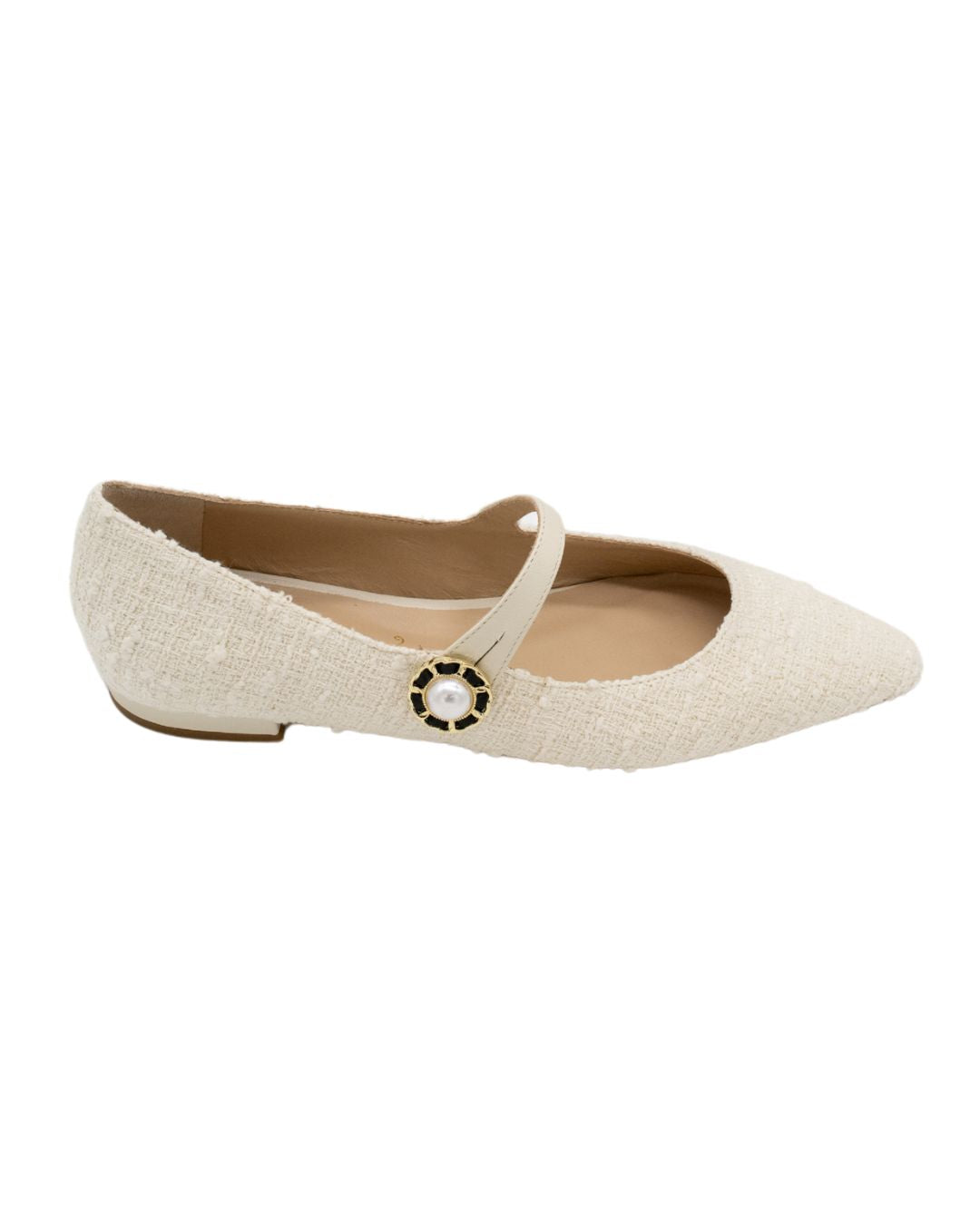 SHOOTINGSCHUH Cream Mary Jane Tweed 39