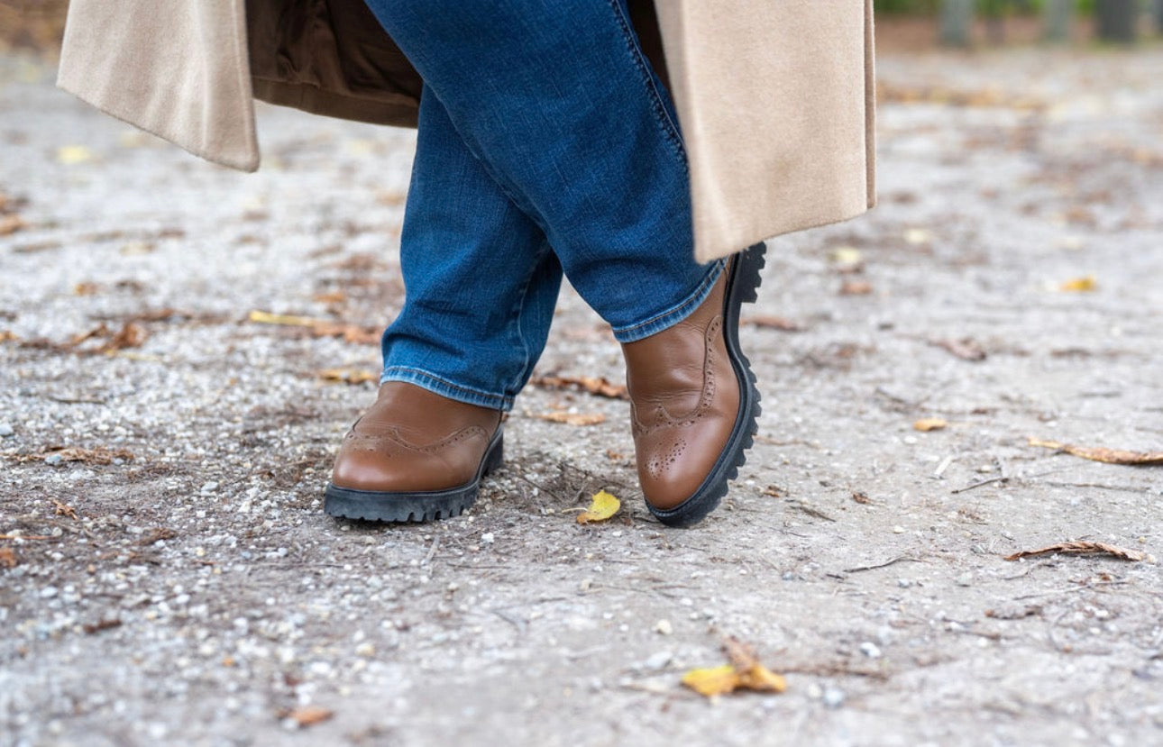 Caramello Budapester Stiefelette gefüttert