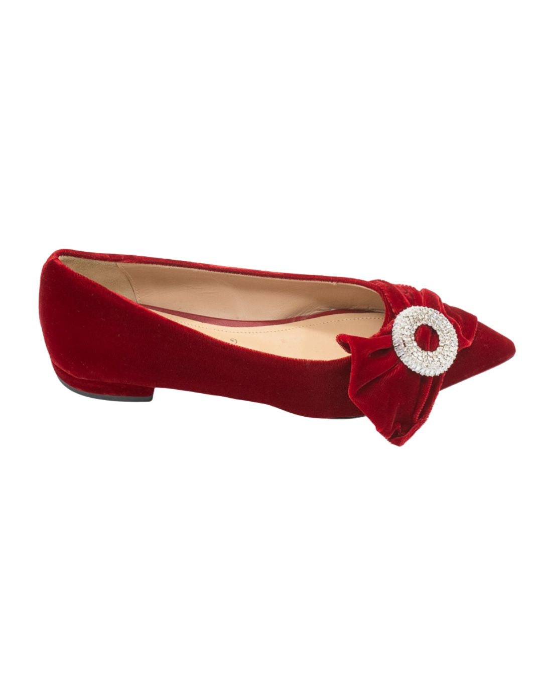 Festive Fiocco-Rosso Schleifenloafer Pointy