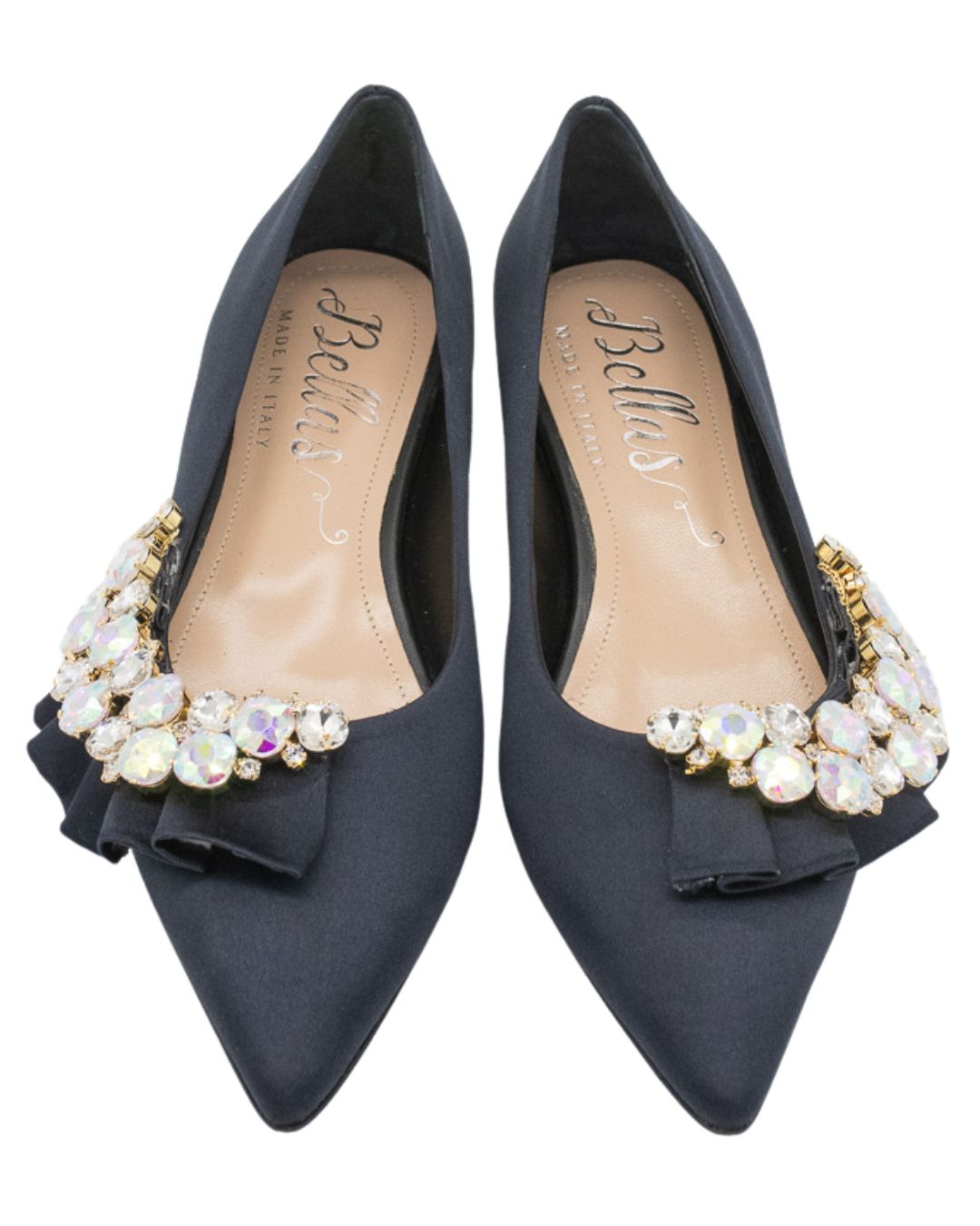 Festive Navy Rüschenloafer Pointy