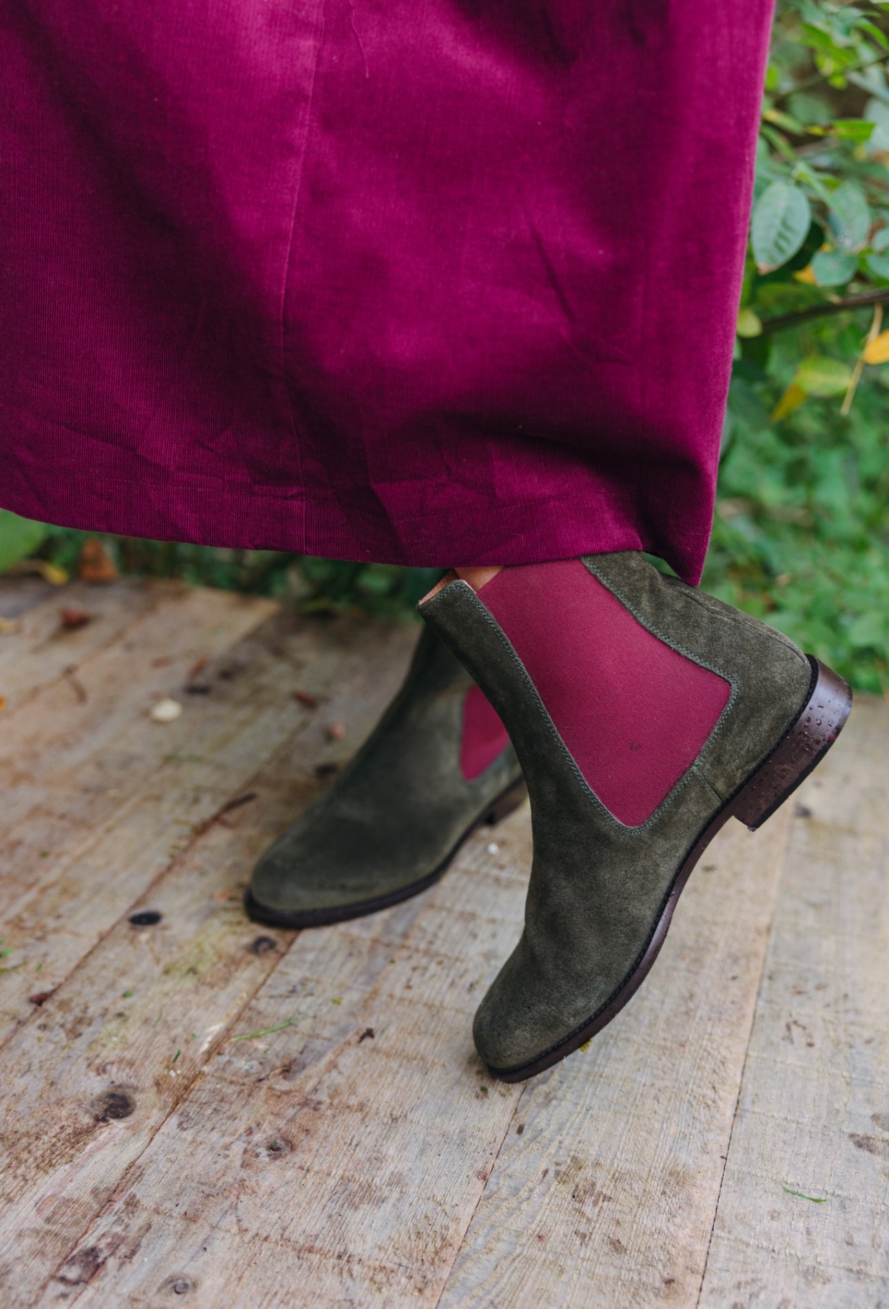 Chelseaboots Verde - Bordeaux