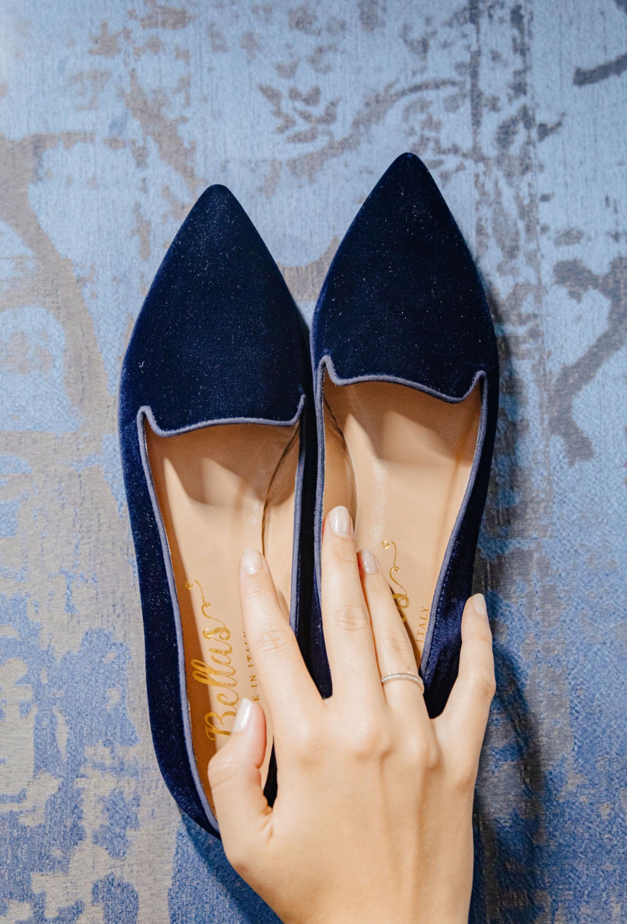 Velvet Navy Pointy