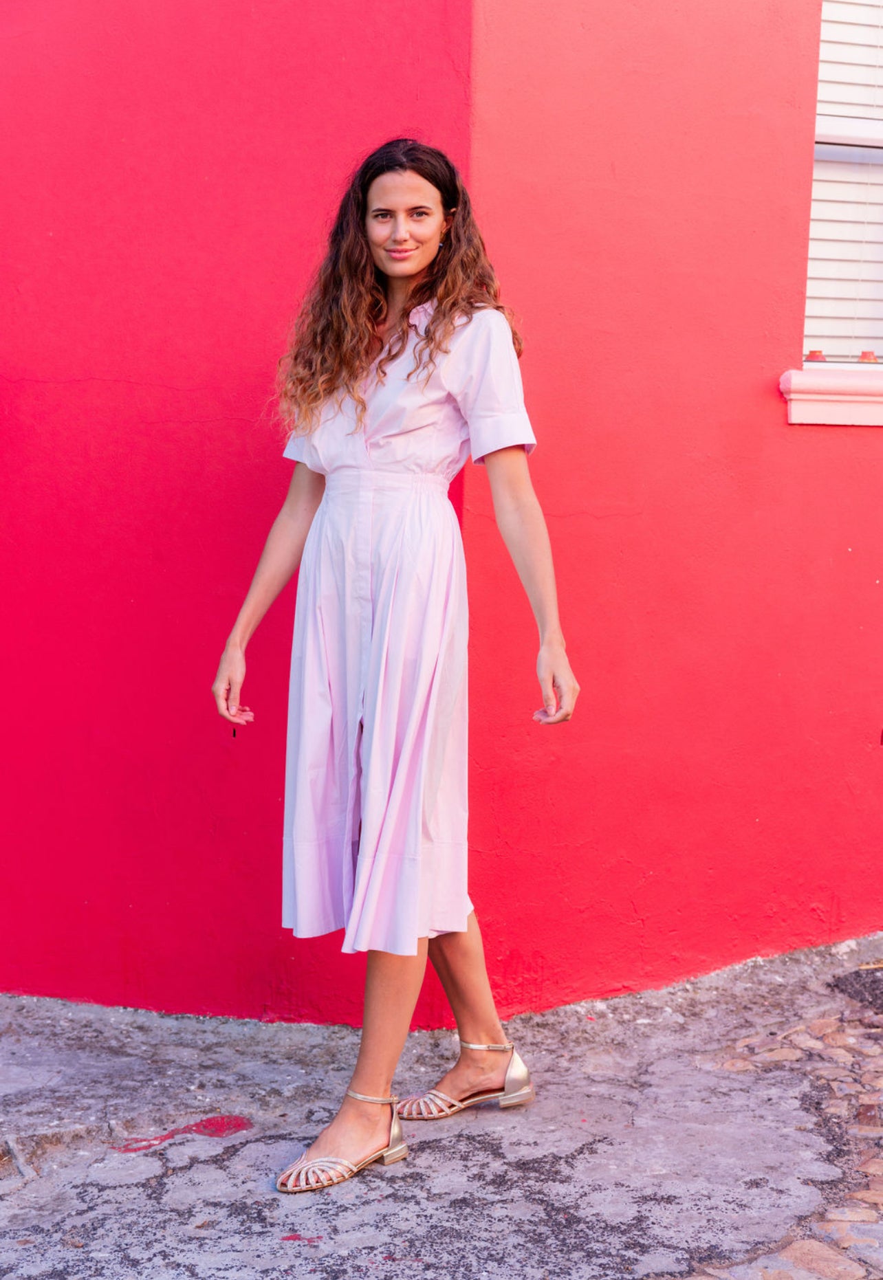 Sandalen Glitzer Gold