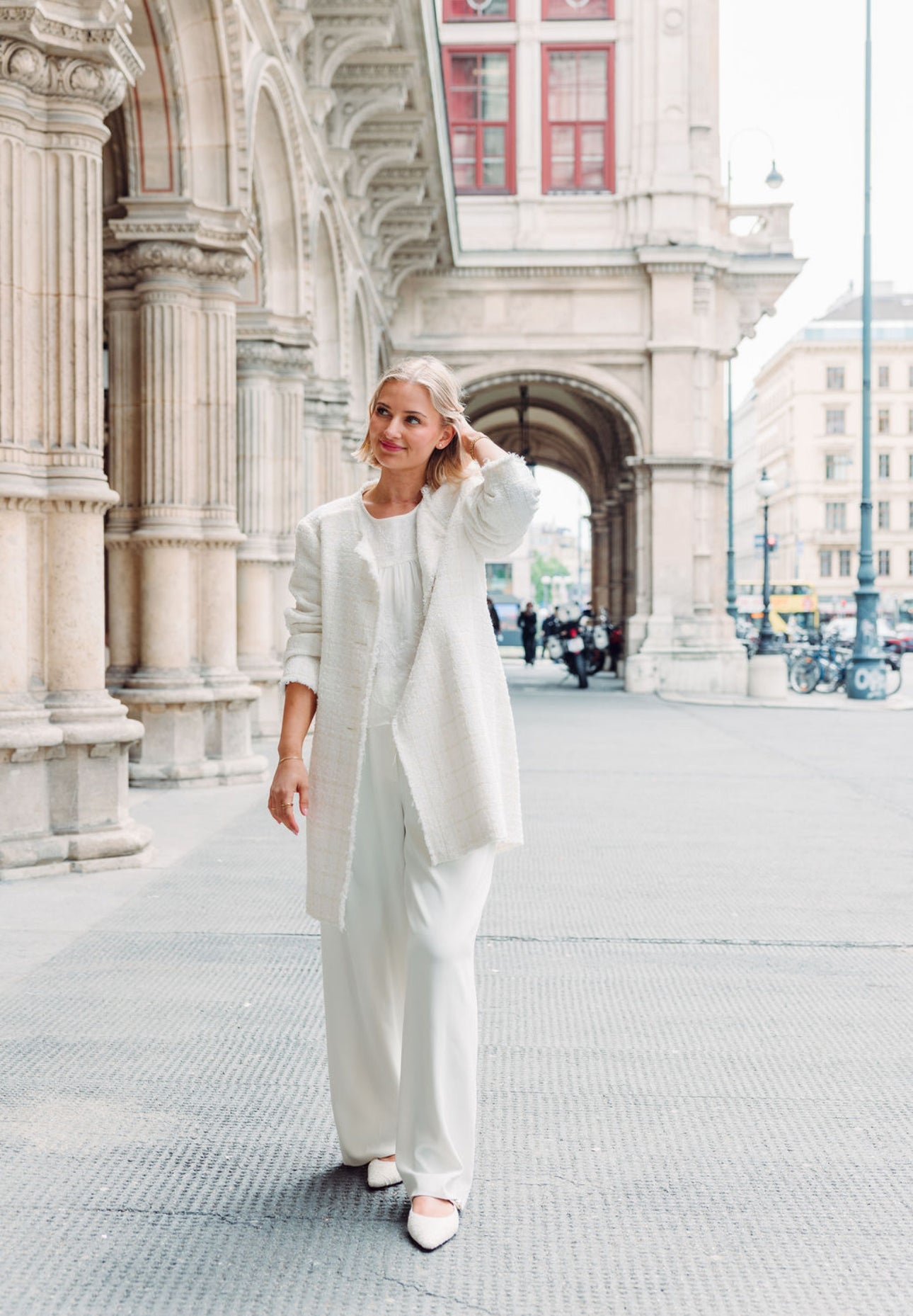 Cream Mary Jane Tweed