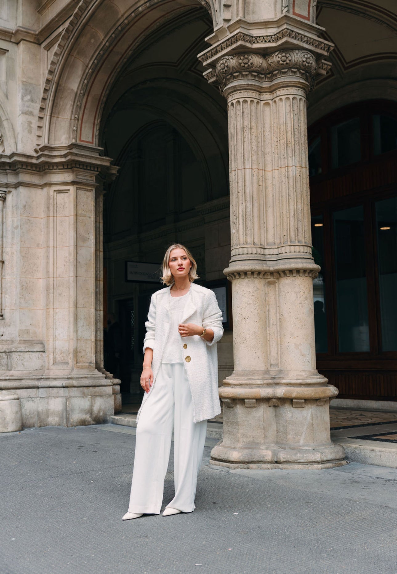 Cream Mary Jane Tweed