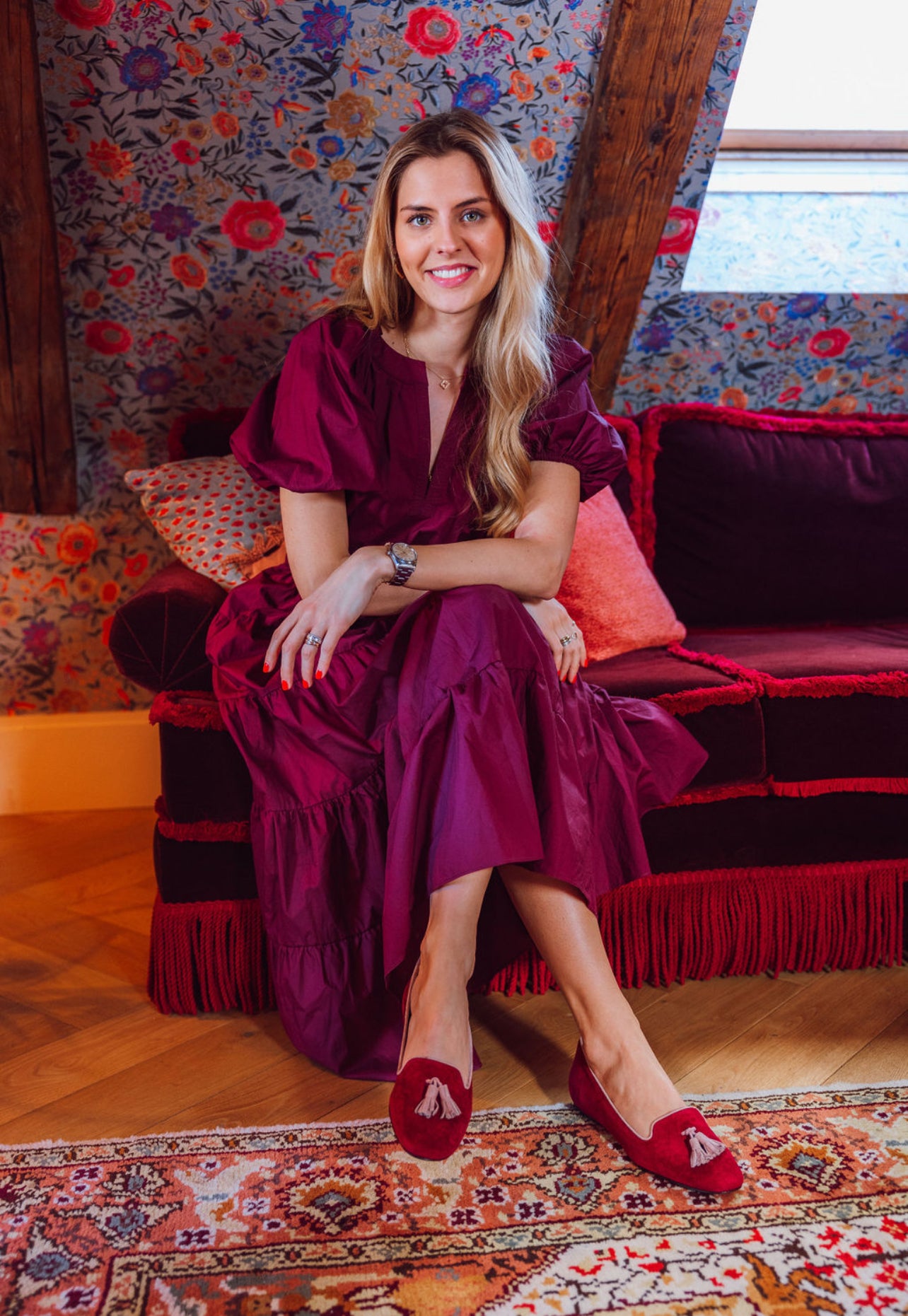 Bordeaux - Dusty Rose Tasselloafer Klassik