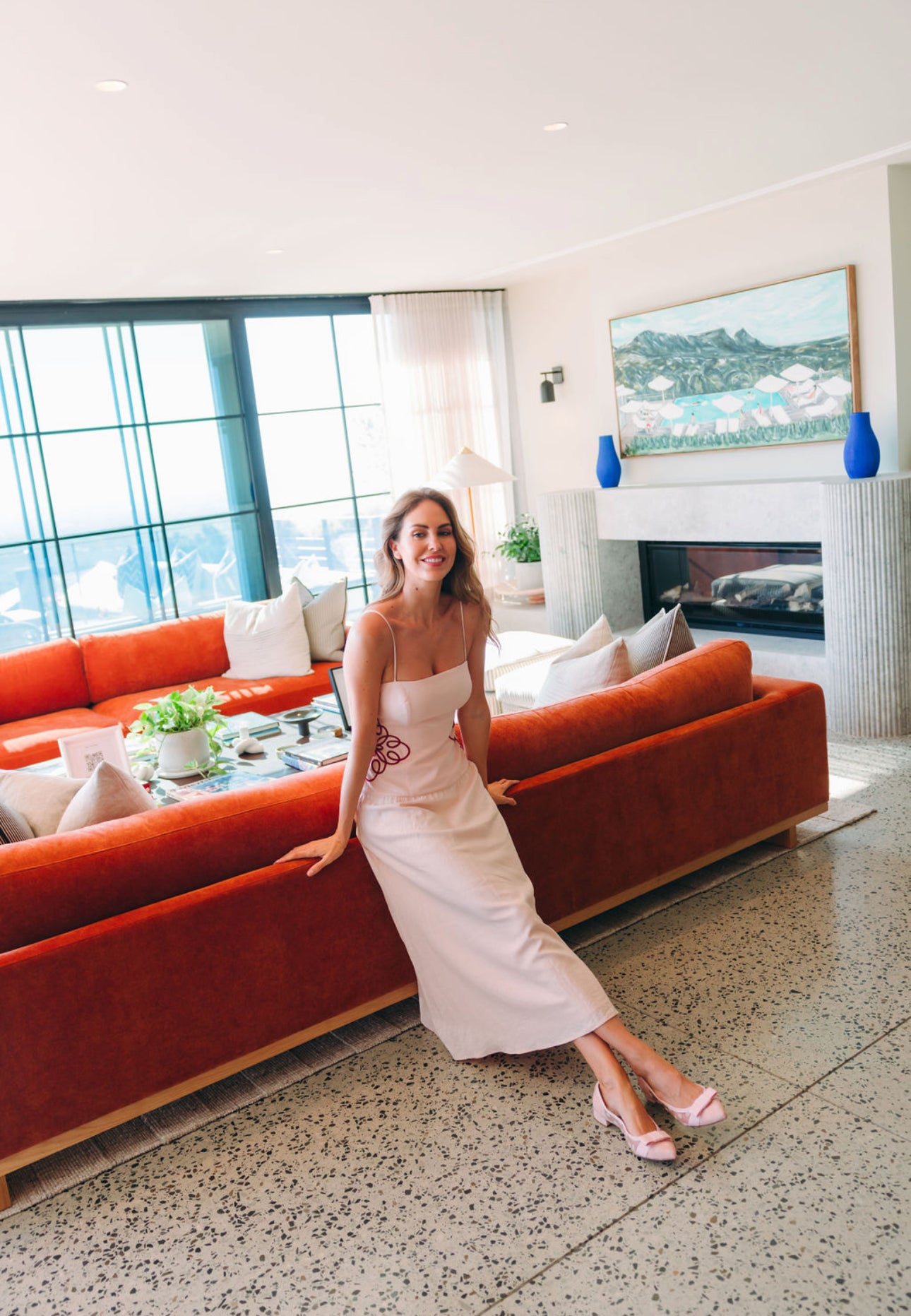 Pink Mesh Dot Pointy