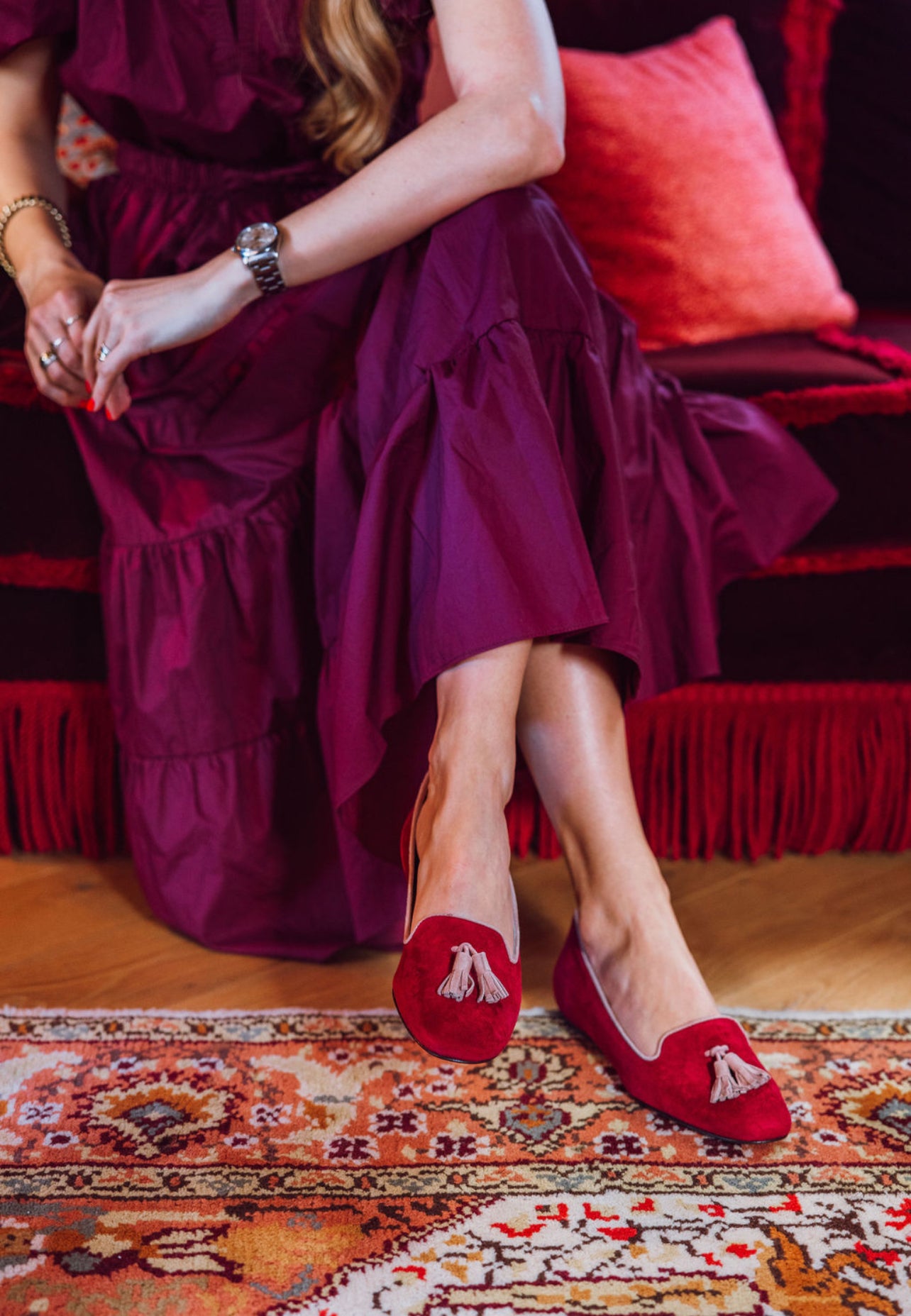 Bordeaux - Dusty Rose Tasselloafer Klassik