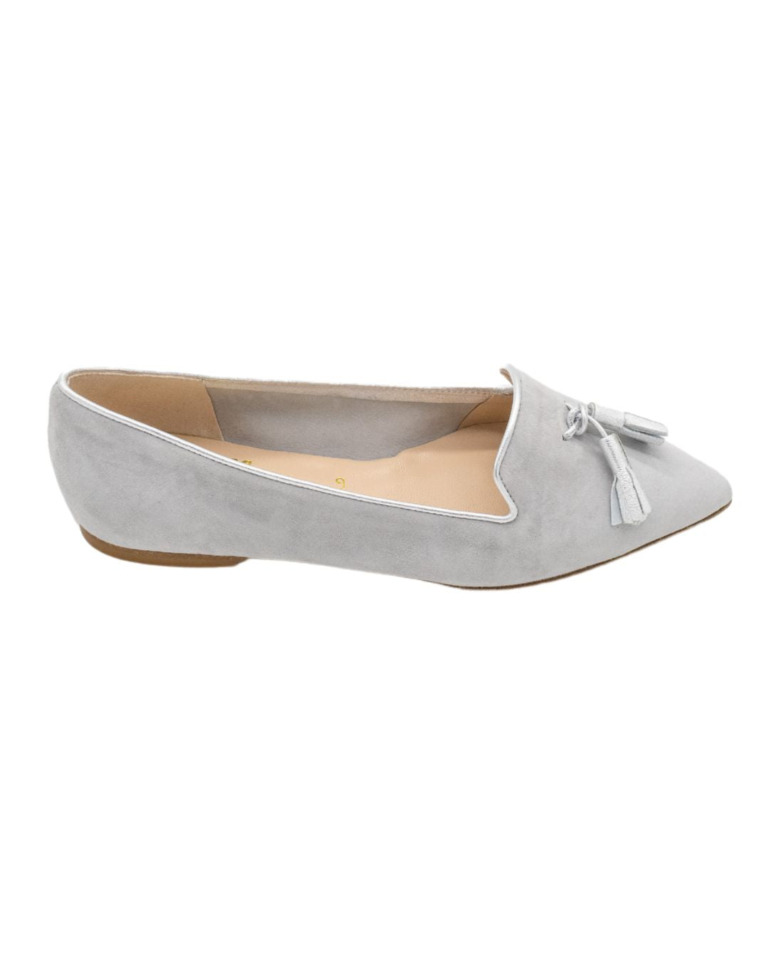 Grey-Berg Wash Argento Tassel Loafer Pointy (short tassel)