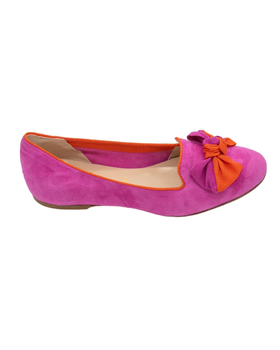 Hot Pink-Arancio Schleifenloafer