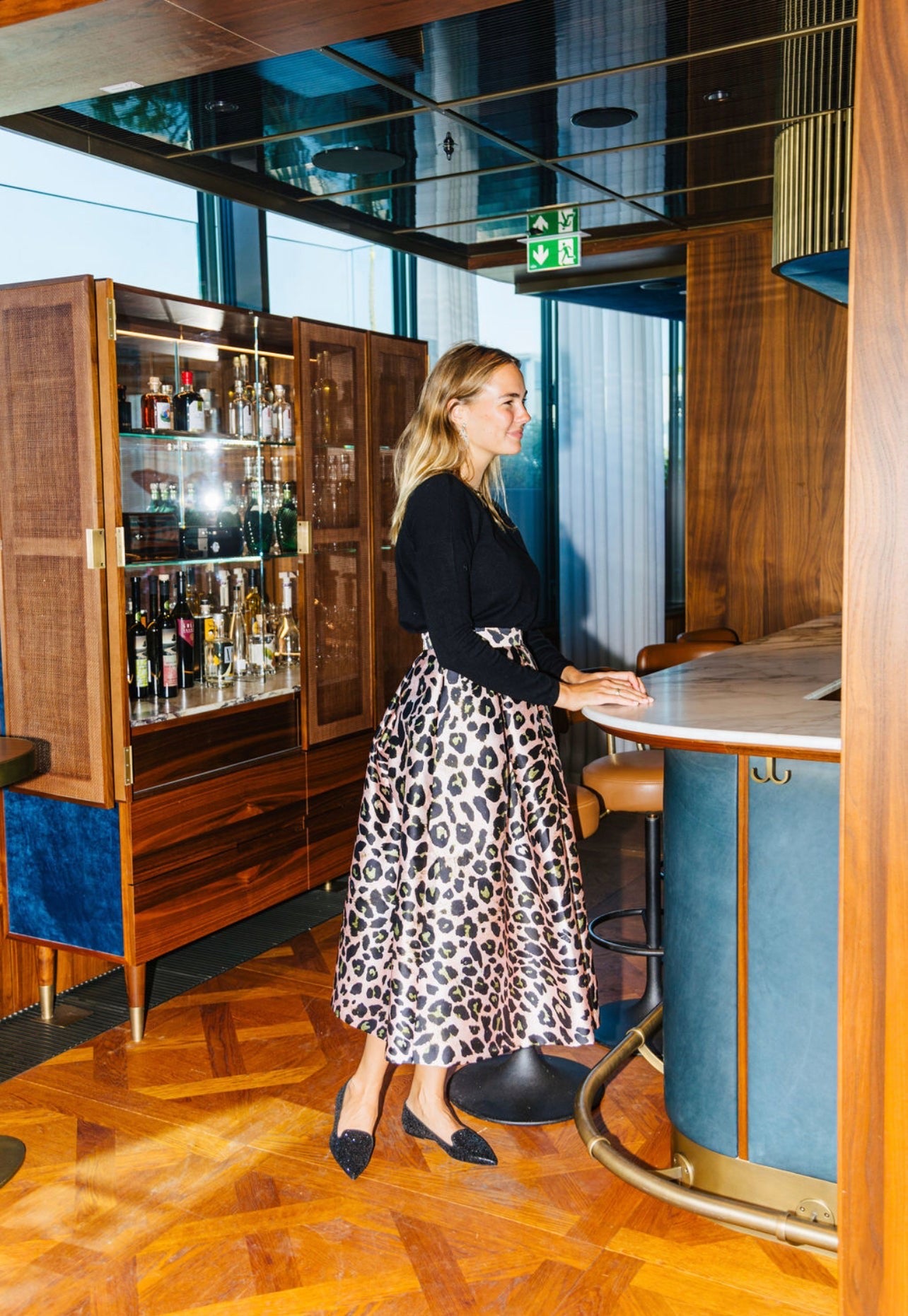 Nero Glitter Pointy Loafer