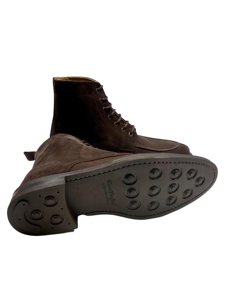MEN Lace-up Boots Suede Brown