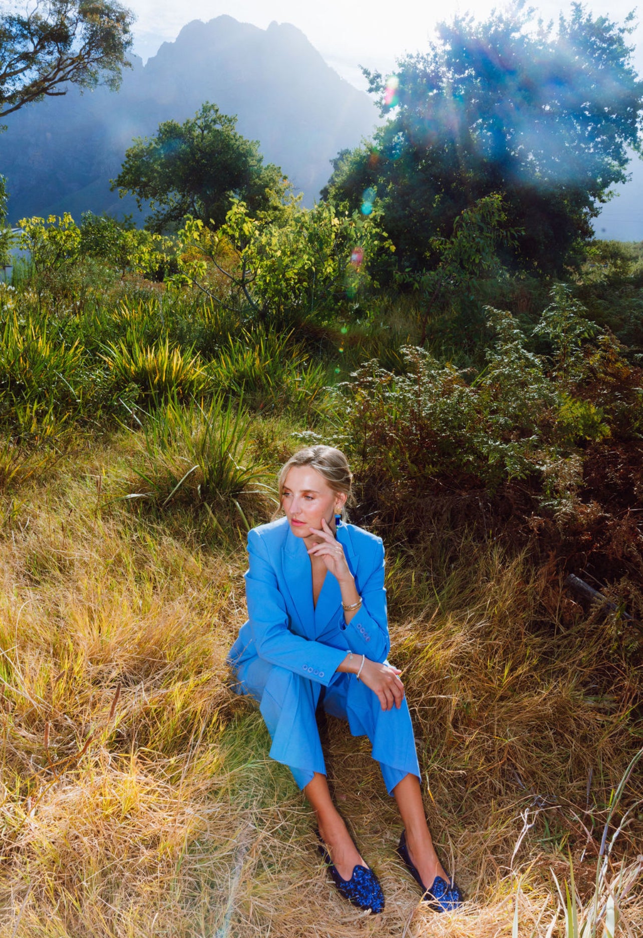 Blu Pailletten Ballerina