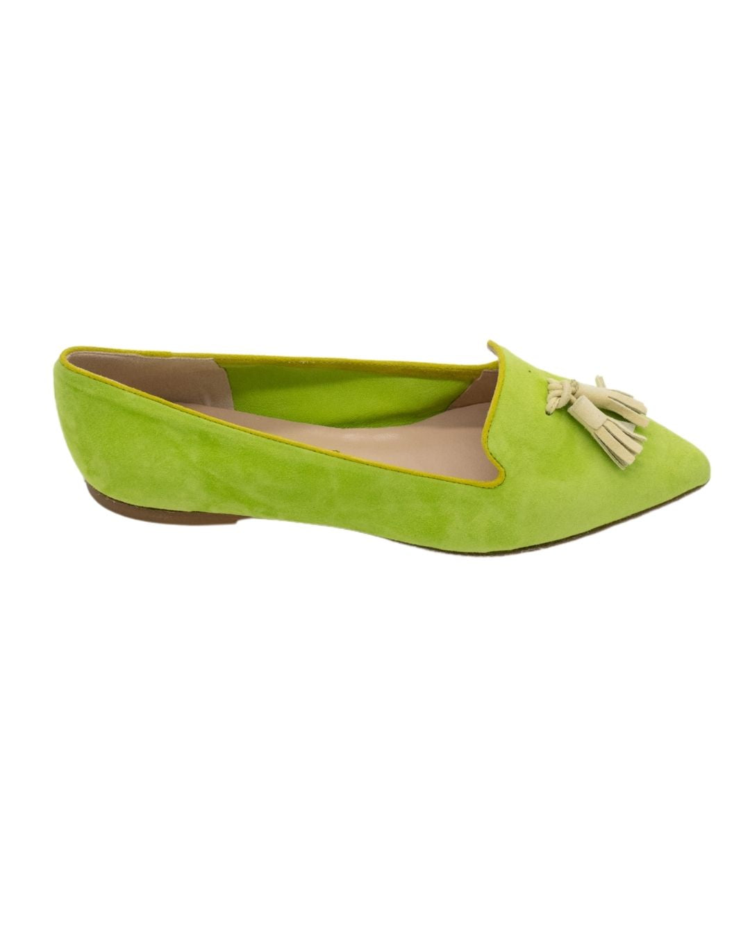 Lizard-Citrus-Lime Tassel Loafer Pointy (short tassel)