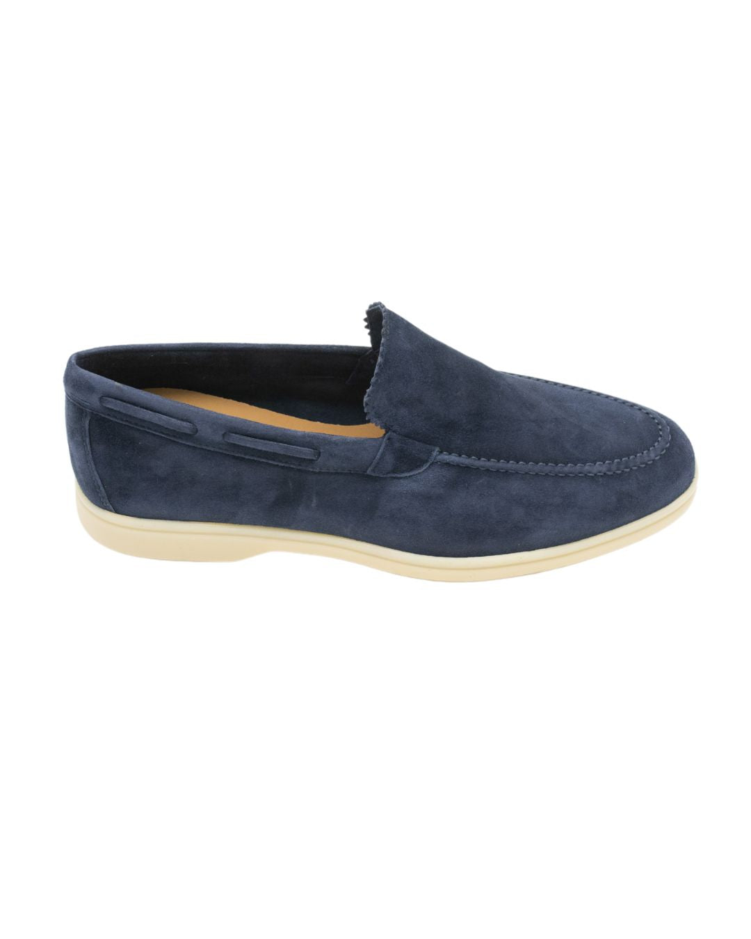 Herren Yachtslipper Navy - beige Sohle