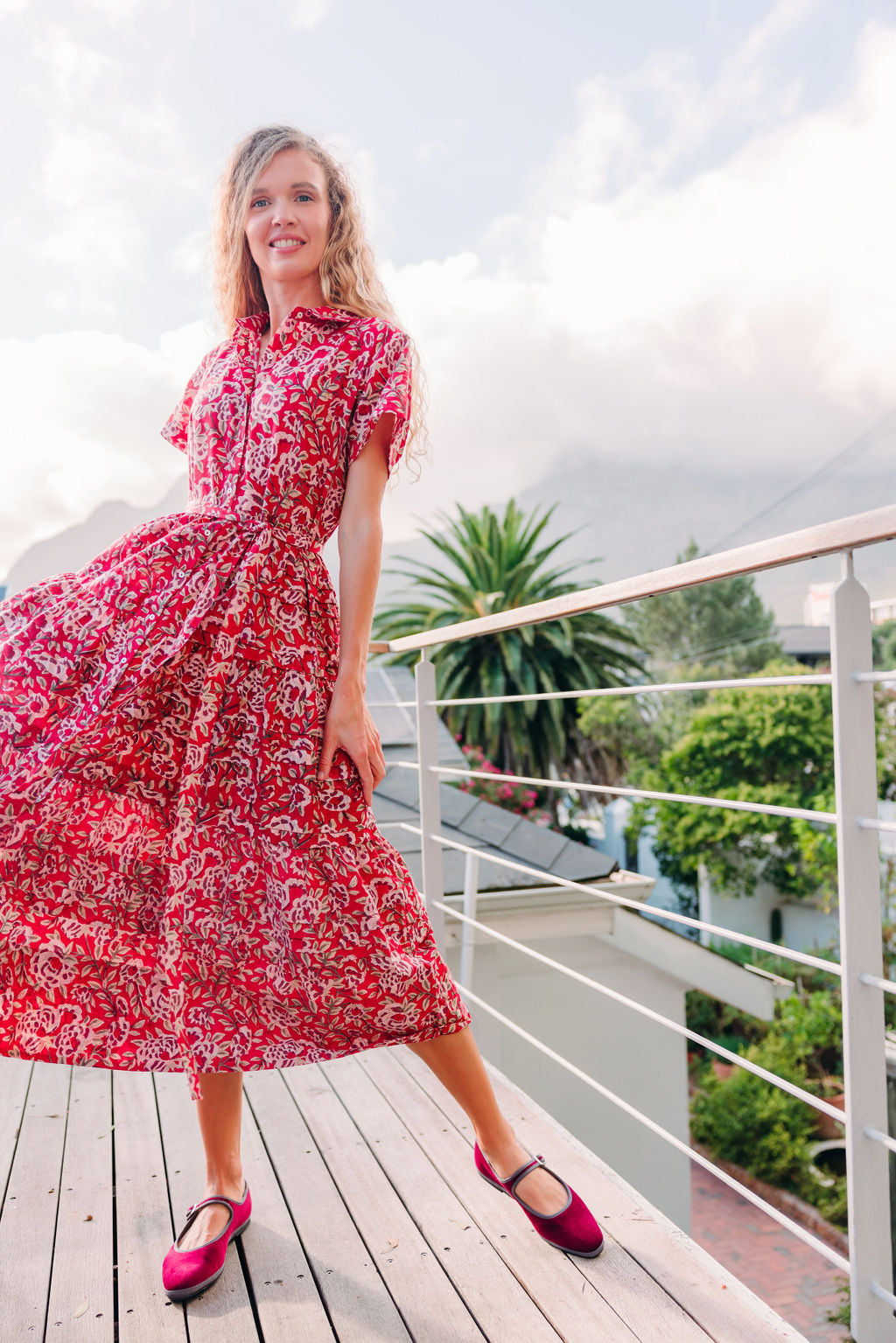 Mary Jane Furlane Velluto Bordo