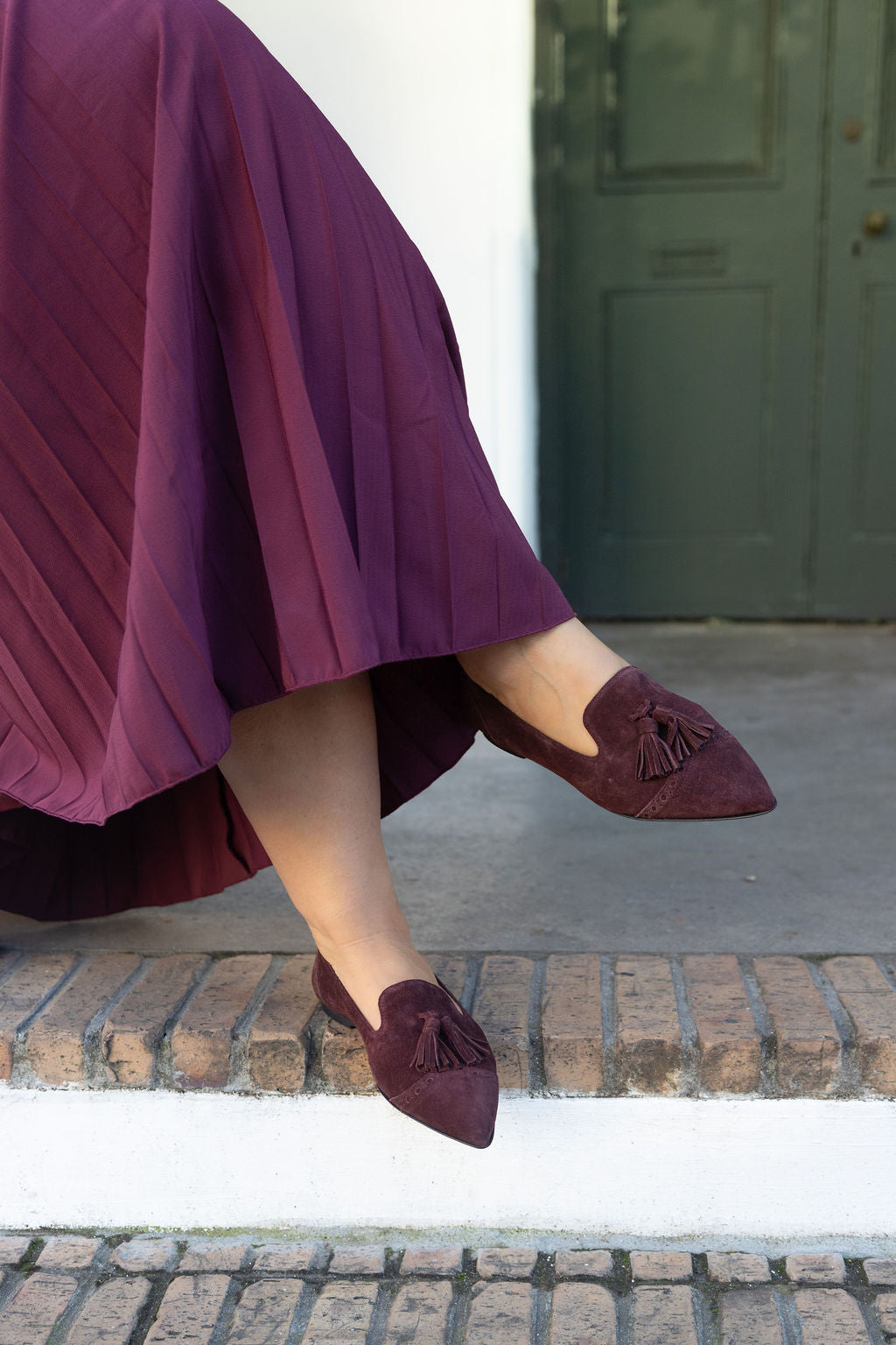 Bordeaux Budapester Tasselloafer Pointy